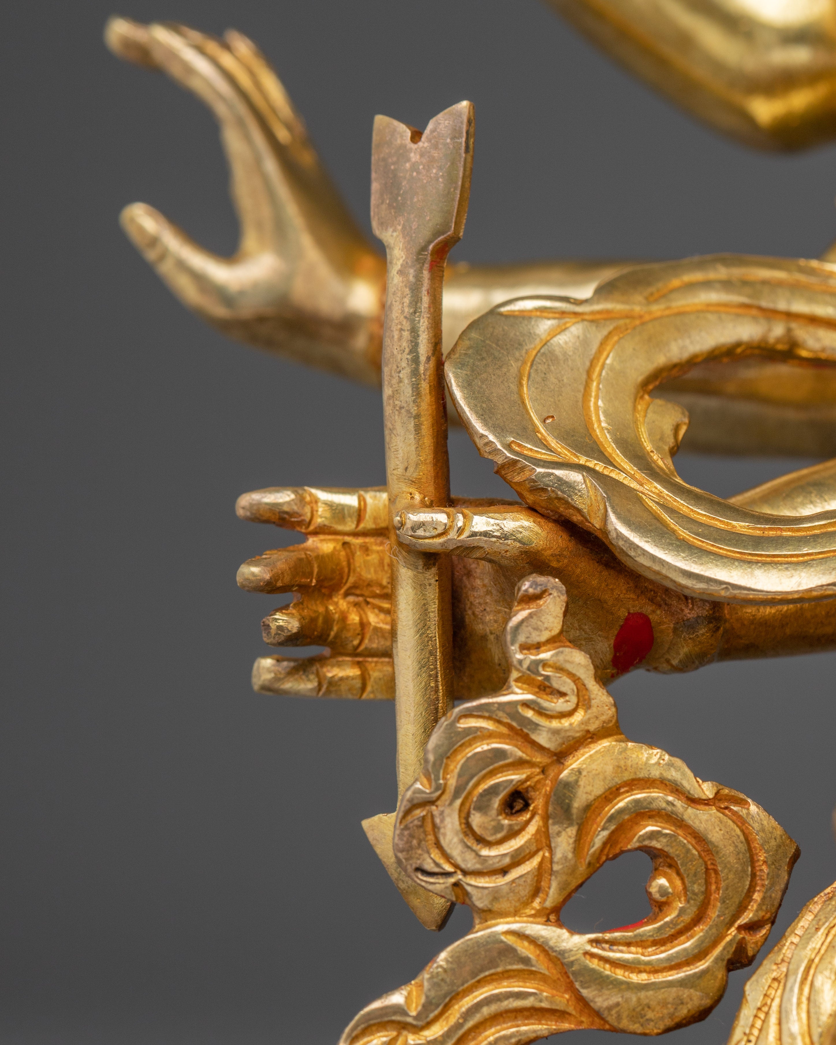 Maha Manjushri 24K Gold Gilded Statue | Stunning Piece for Spiritual Practice