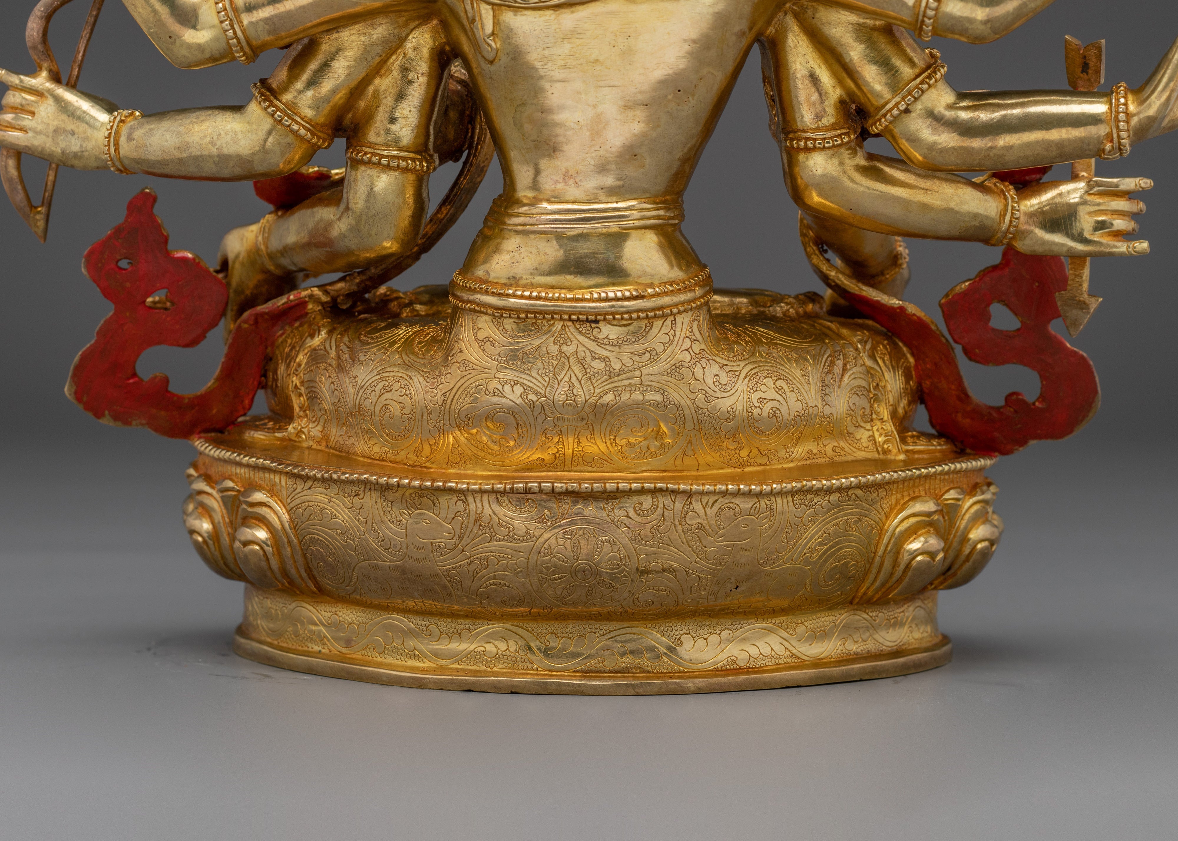 Maha Manjushri 24K Gold Gilded Statue | Stunning Piece for Spiritual Practice