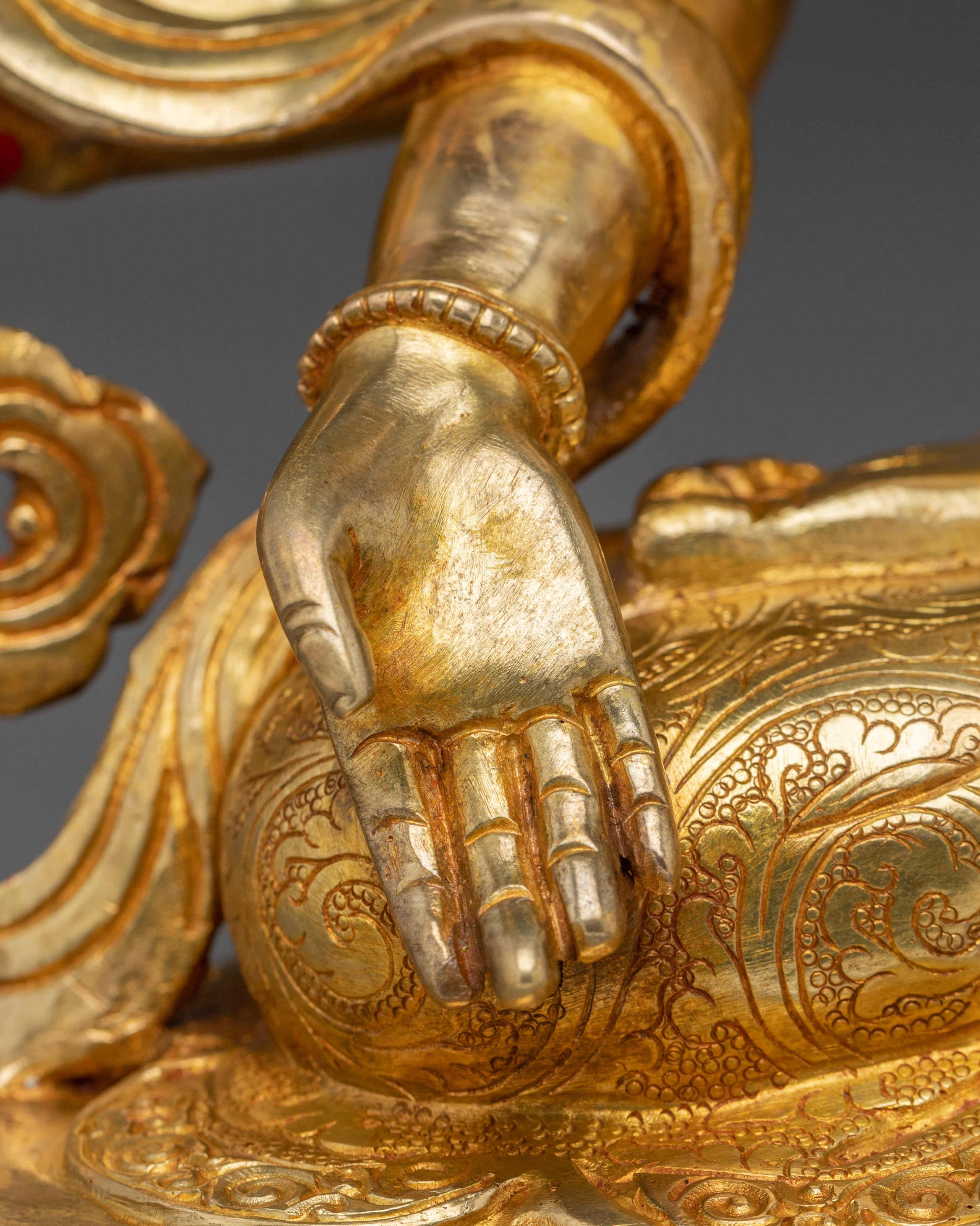 Maha Manjushri 24K Gold Gilded Statue | Stunning Piece for Spiritual Practice