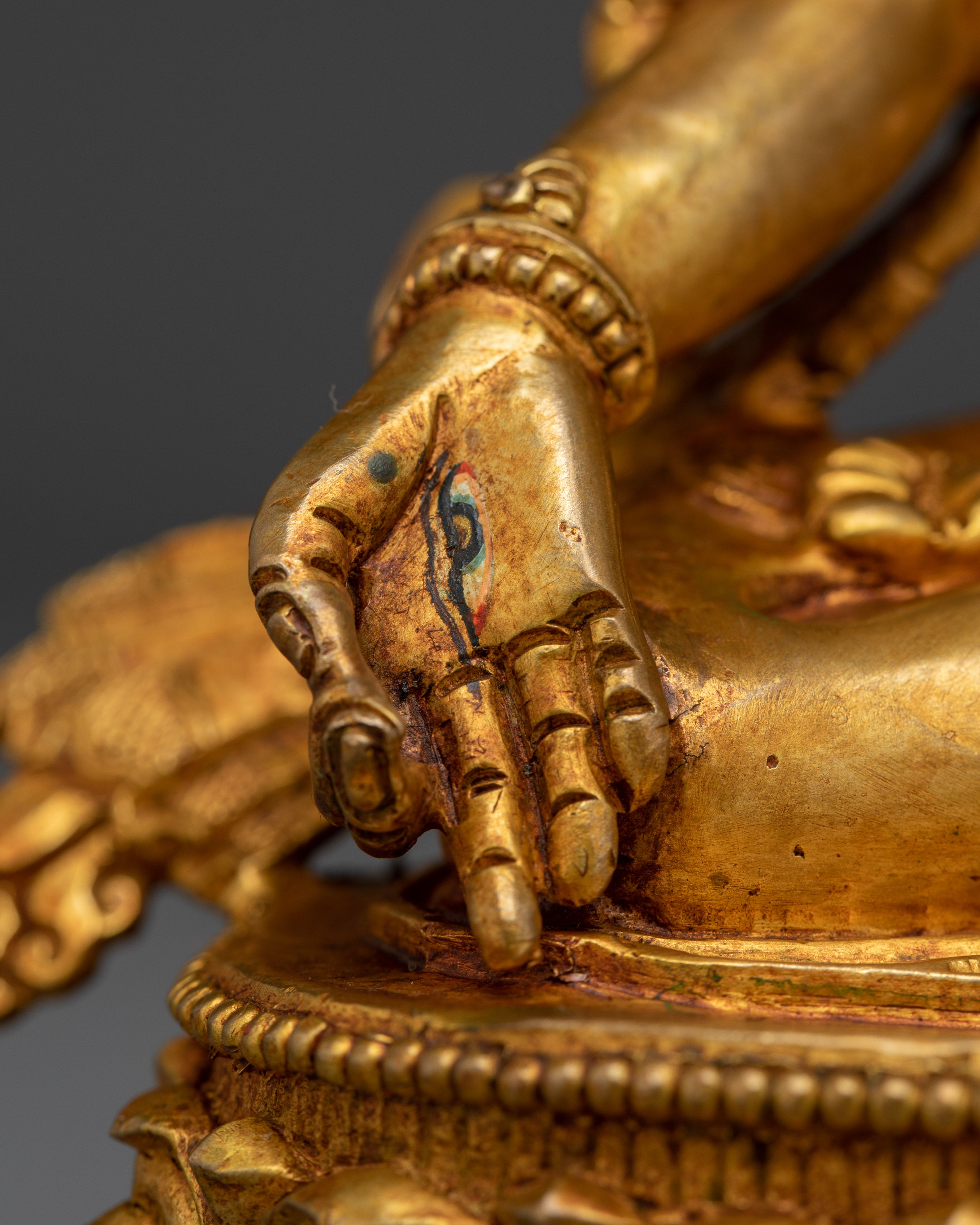 White Tara Buddha Art with 24K Gold Gilded | Spiritual Meditation & Altar Decor