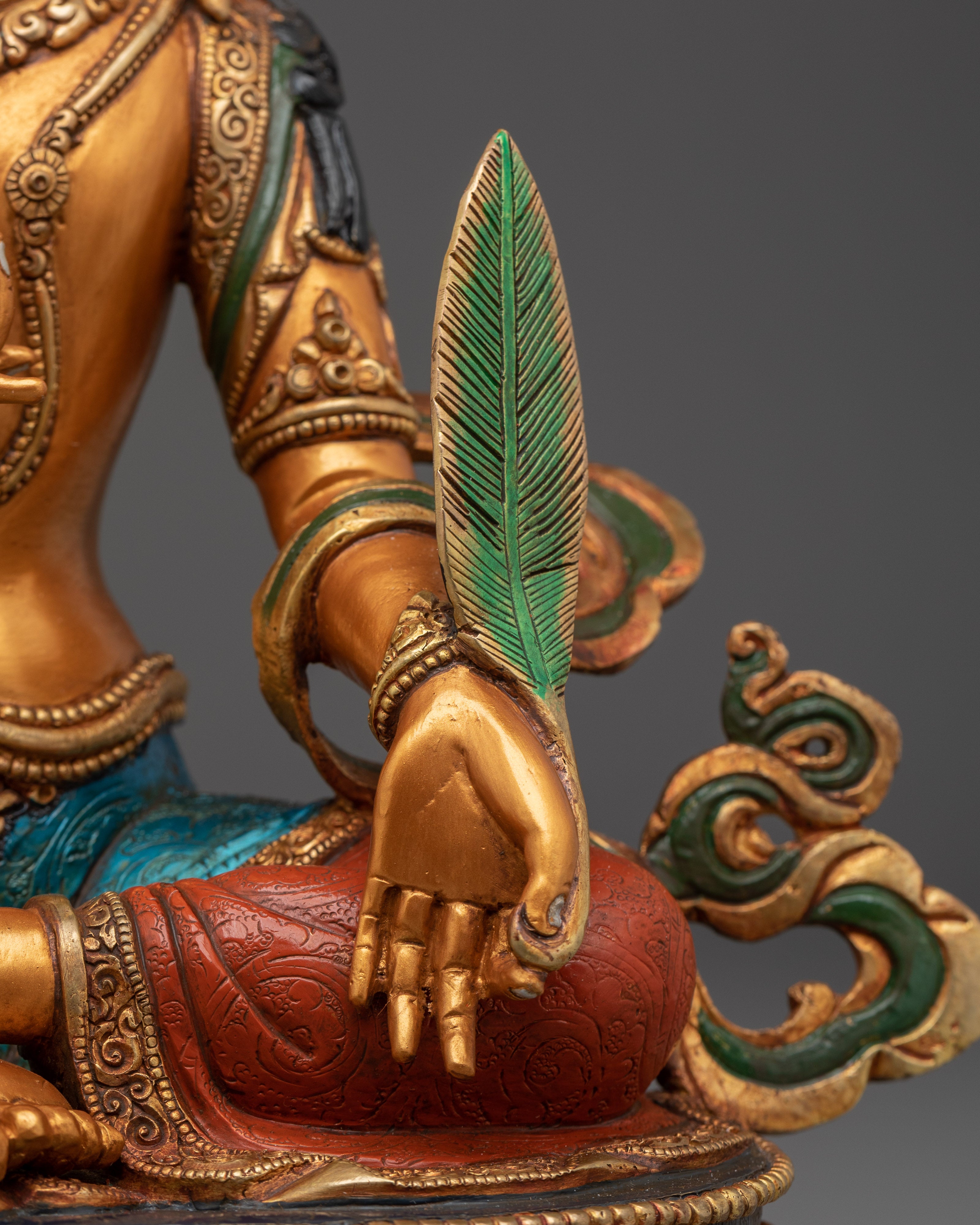 Kshitigarbha Statue for Your Meditation Space | Buddhist Art with Acrylic Paintings