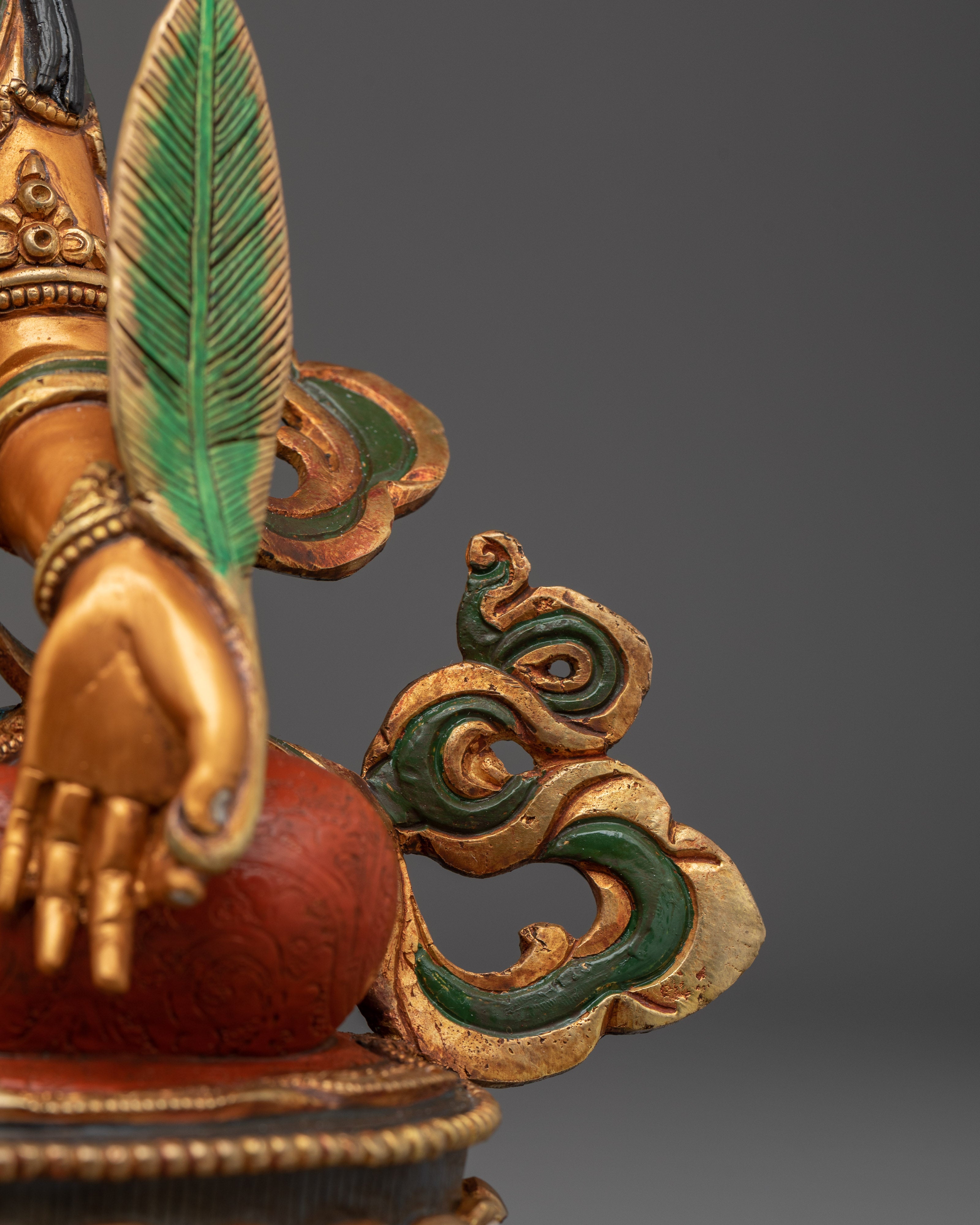 Kshitigarbha Statue for Your Meditation Space | Buddhist Art with Acrylic Paintings