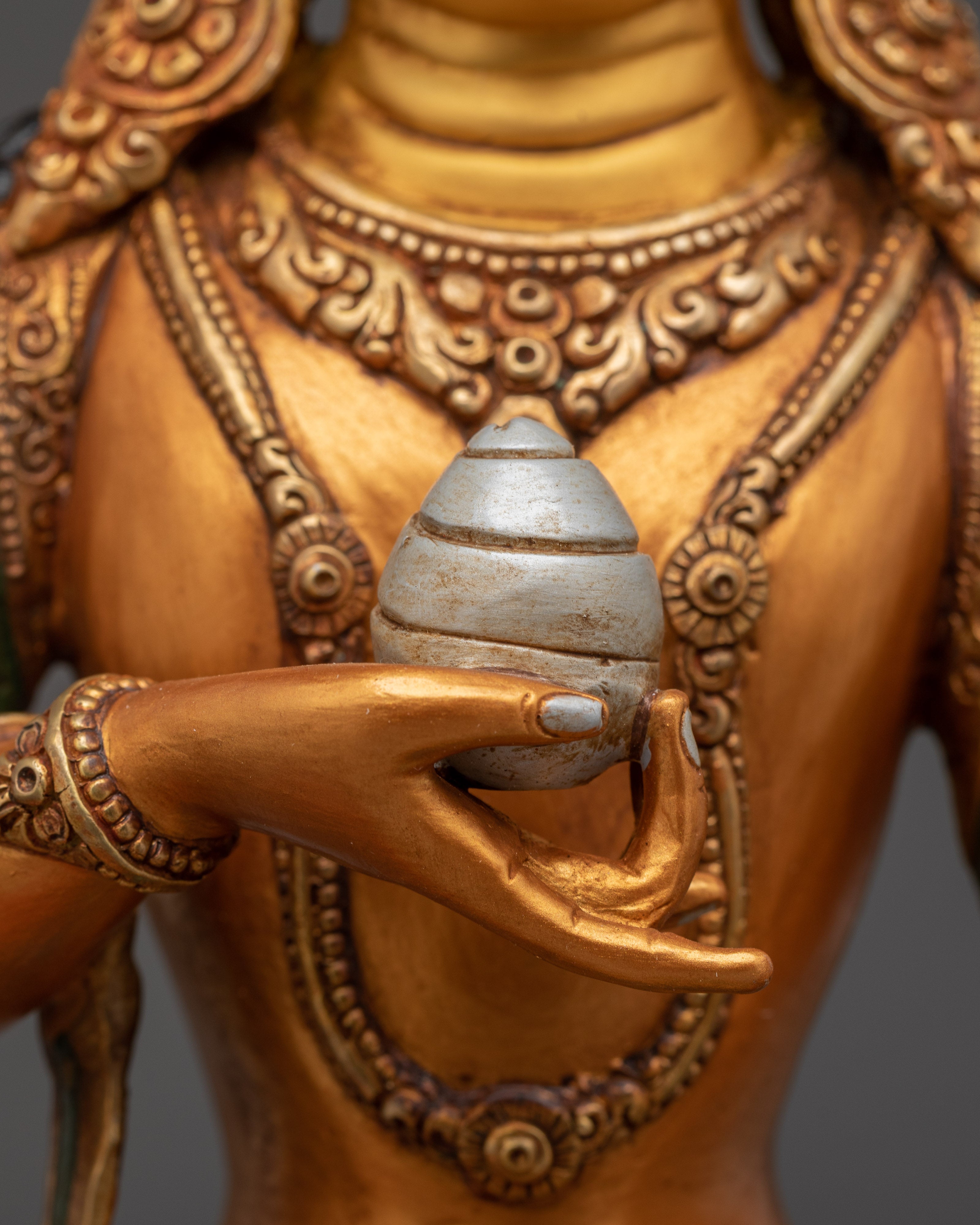 Kshitigarbha Statue for Your Meditation Space | Buddhist Art with Acrylic Paintings
