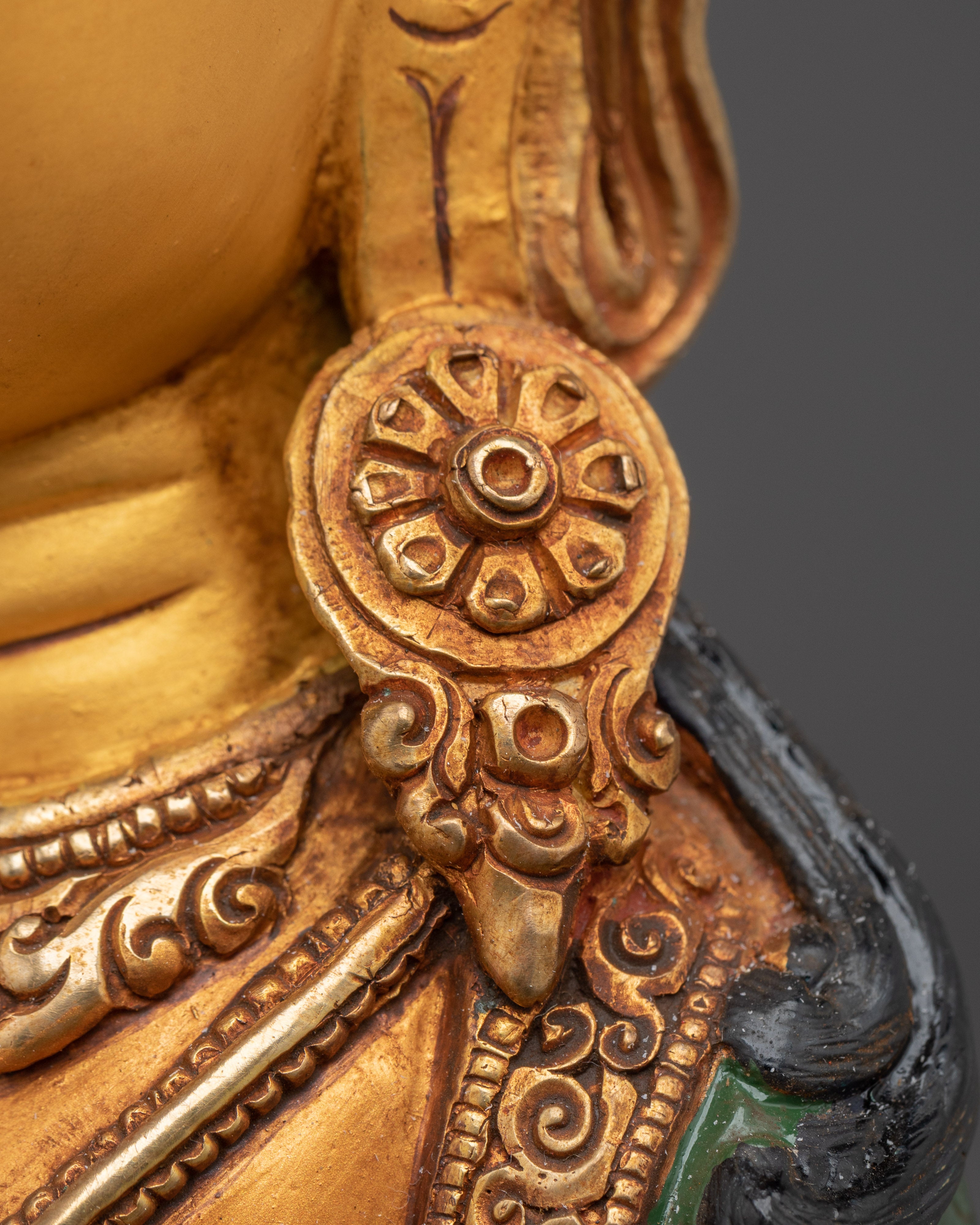 Kshitigarbha Statue for Your Meditation Space | Buddhist Art with Acrylic Paintings
