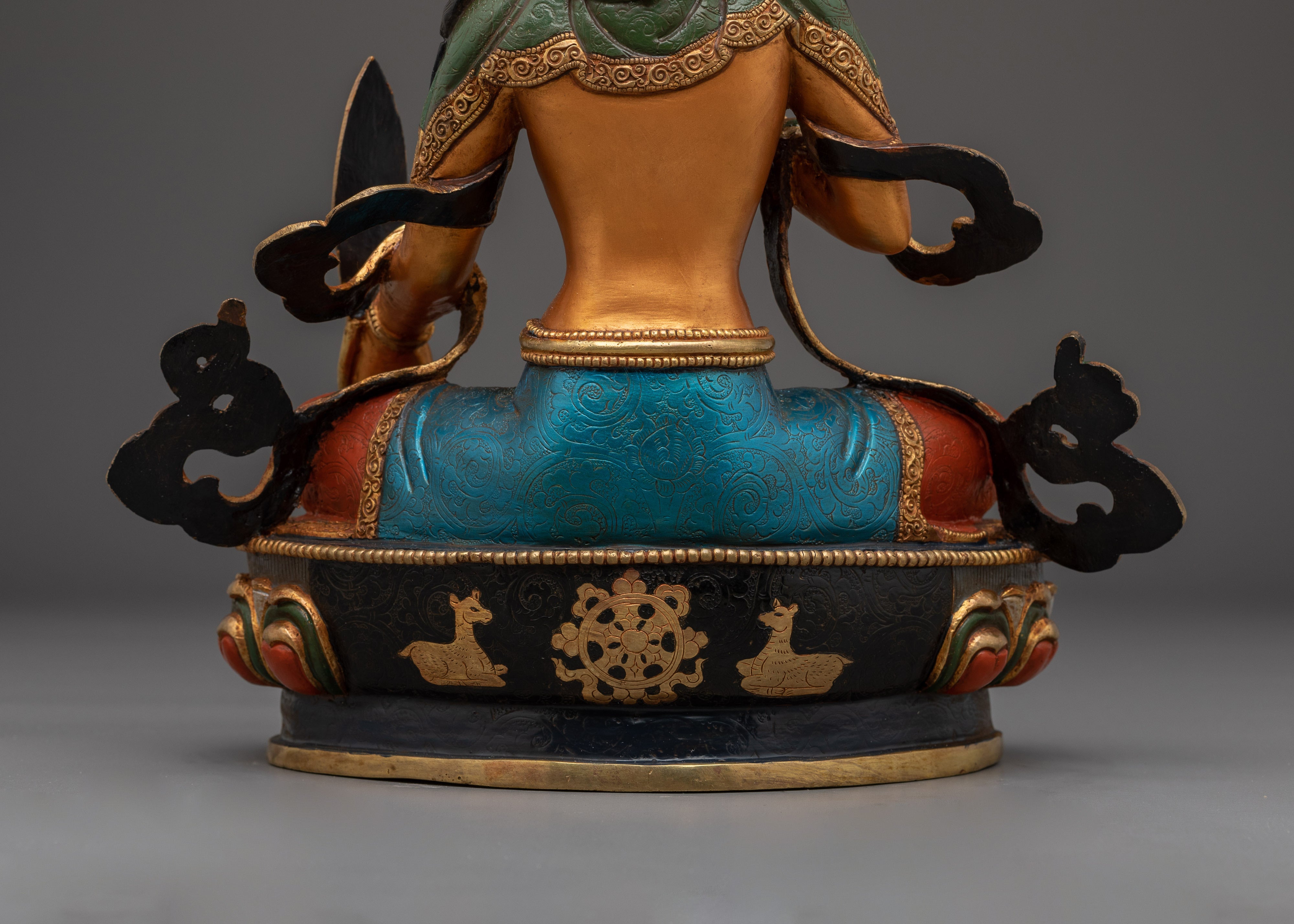 Kshitigarbha Statue for Your Meditation Space | Buddhist Art with Acrylic Paintings