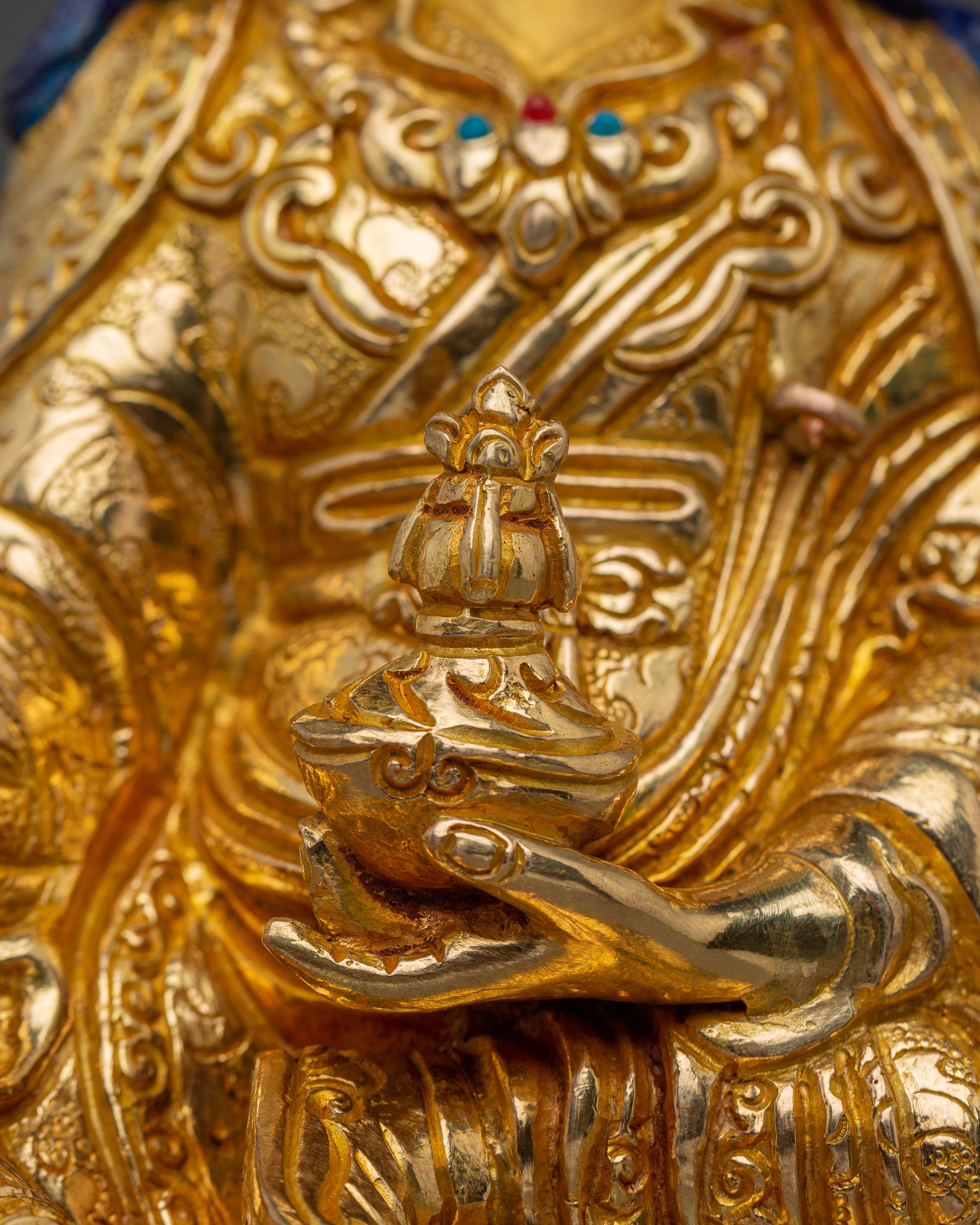 Guru Rinpoche, Lotus Born Master of Vajrayana | Gold Gilded Icon