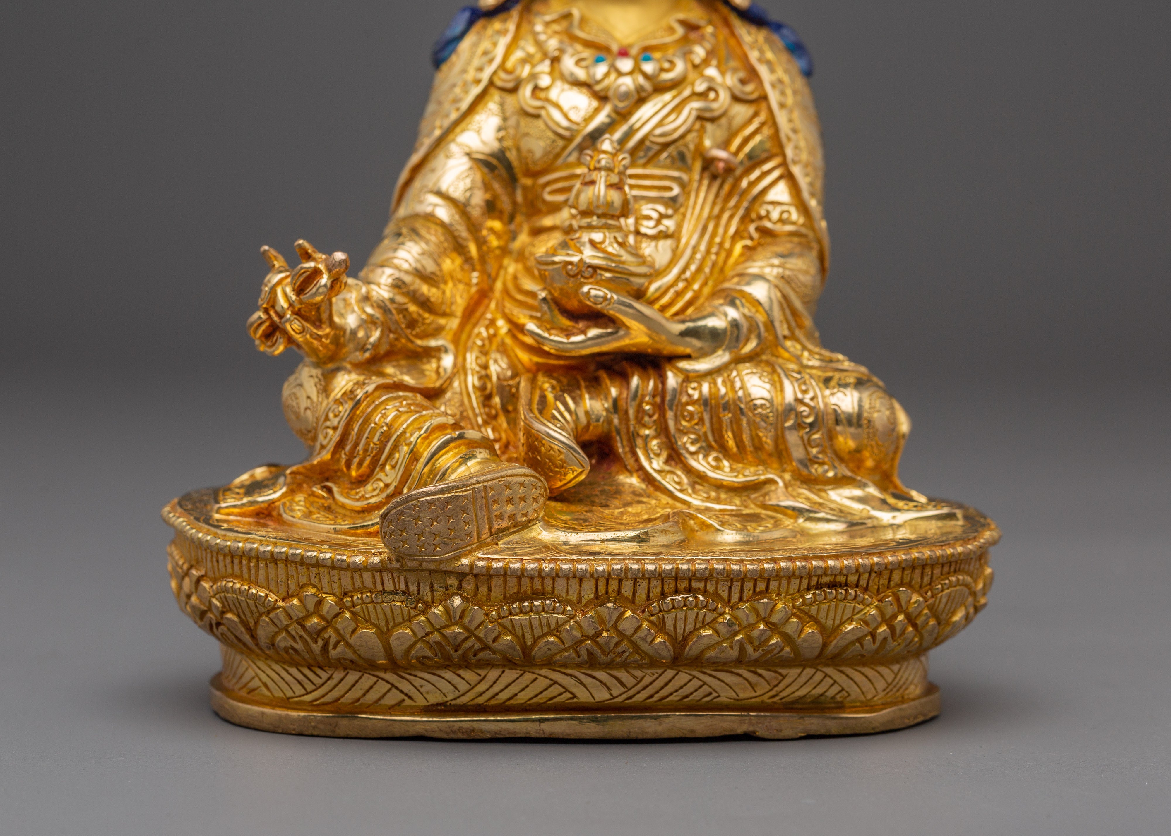 Guru Rinpoche, Lotus Born Master of Vajrayana | Gold Gilded Icon