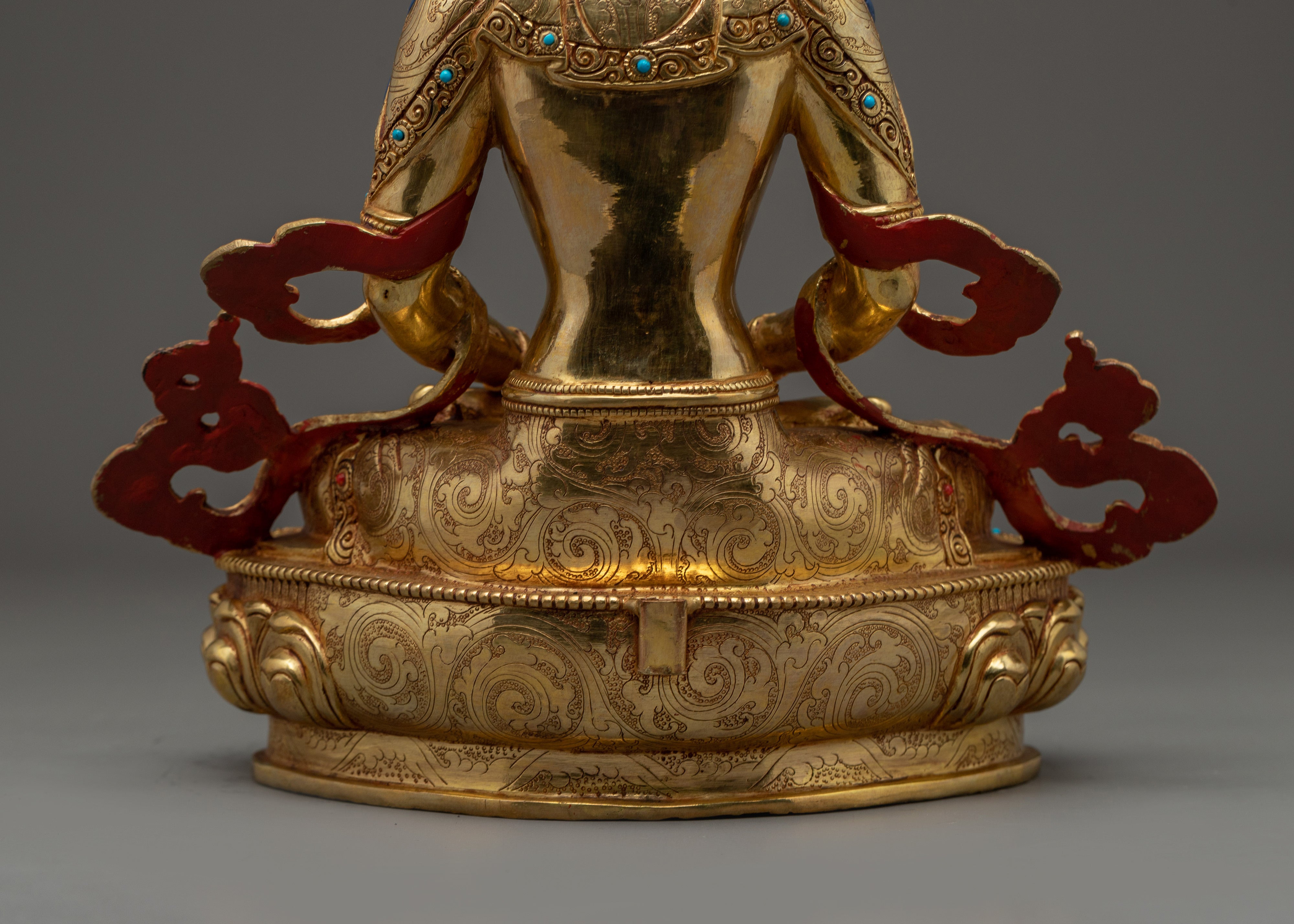 Handmade Statue of Amitayus with Halo | Buddha of Long-life
