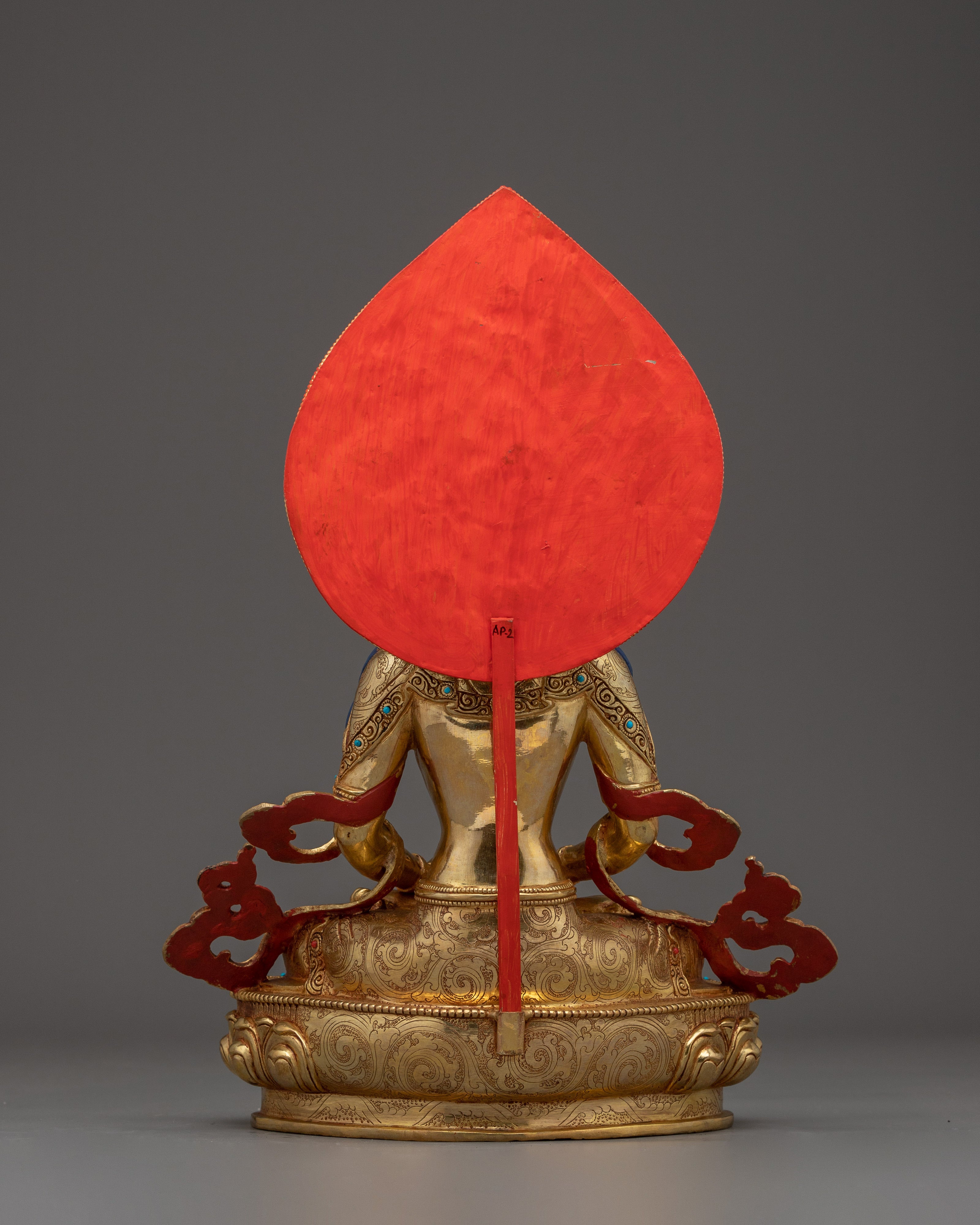 Handmade Statue of Amitayus with Halo | Buddha of Long-life