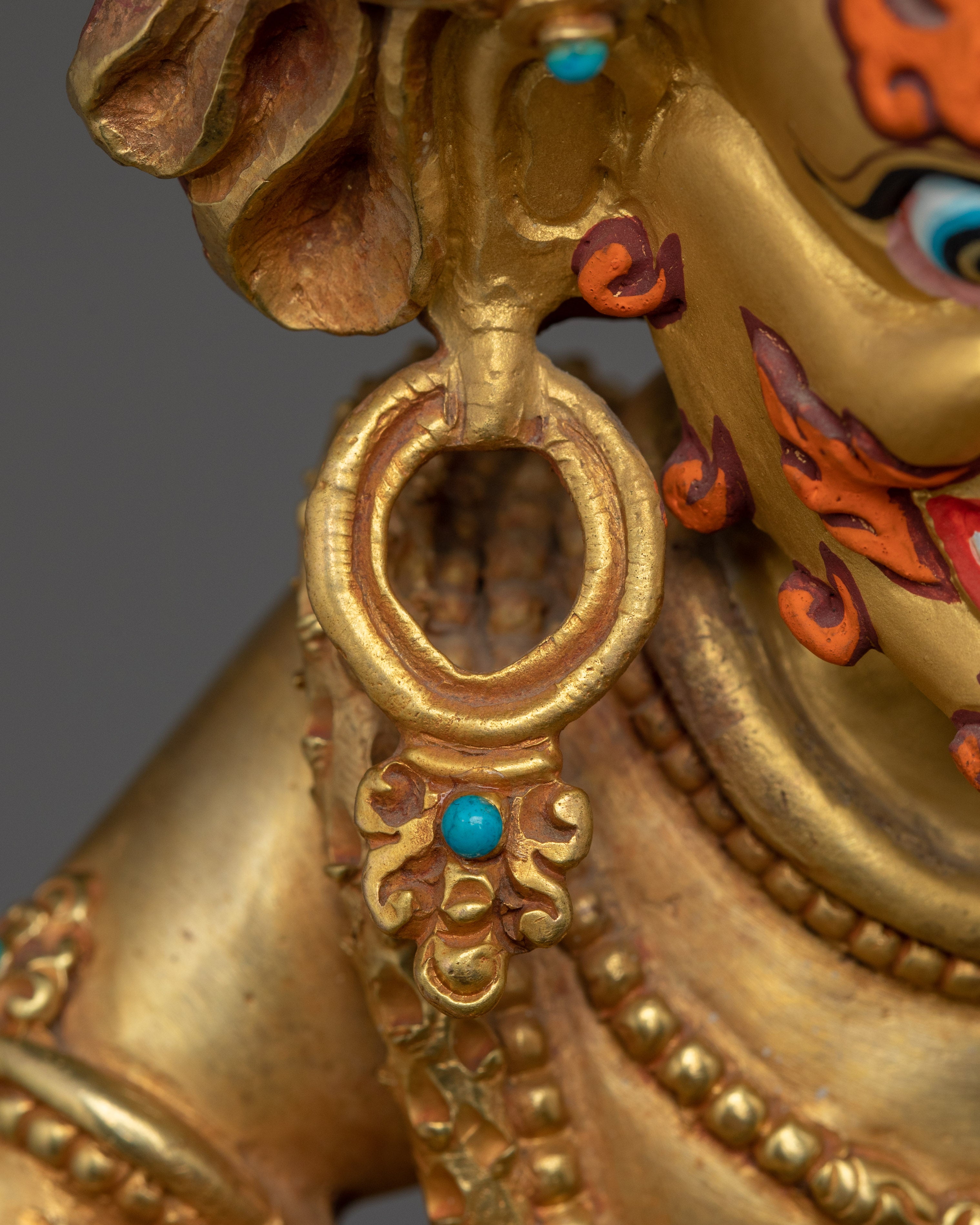 Gold Gilded Black Dzambhala | Himalayan Wealth Deity