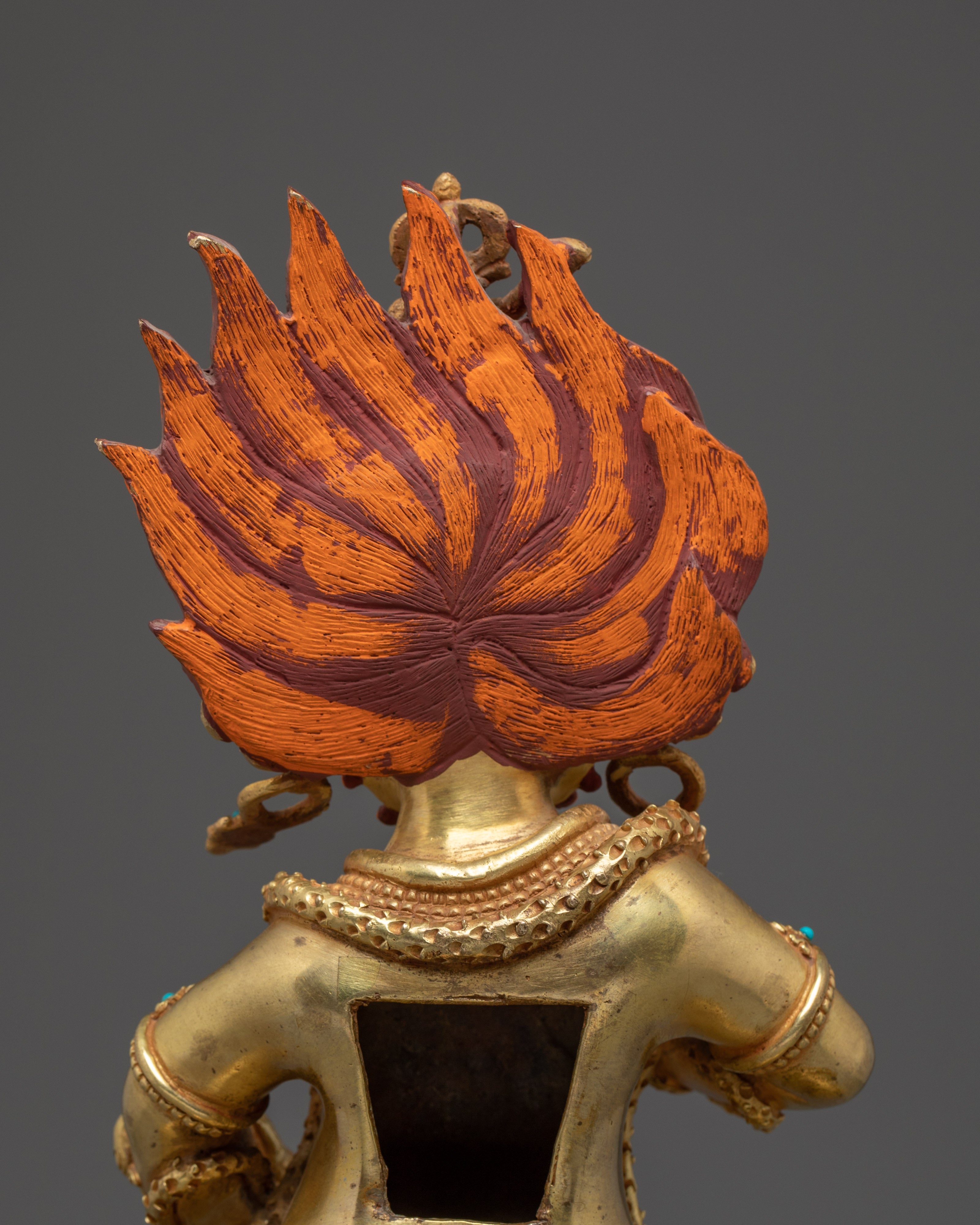 Gold Gilded Black Dzambhala | Himalayan Wealth Deity
