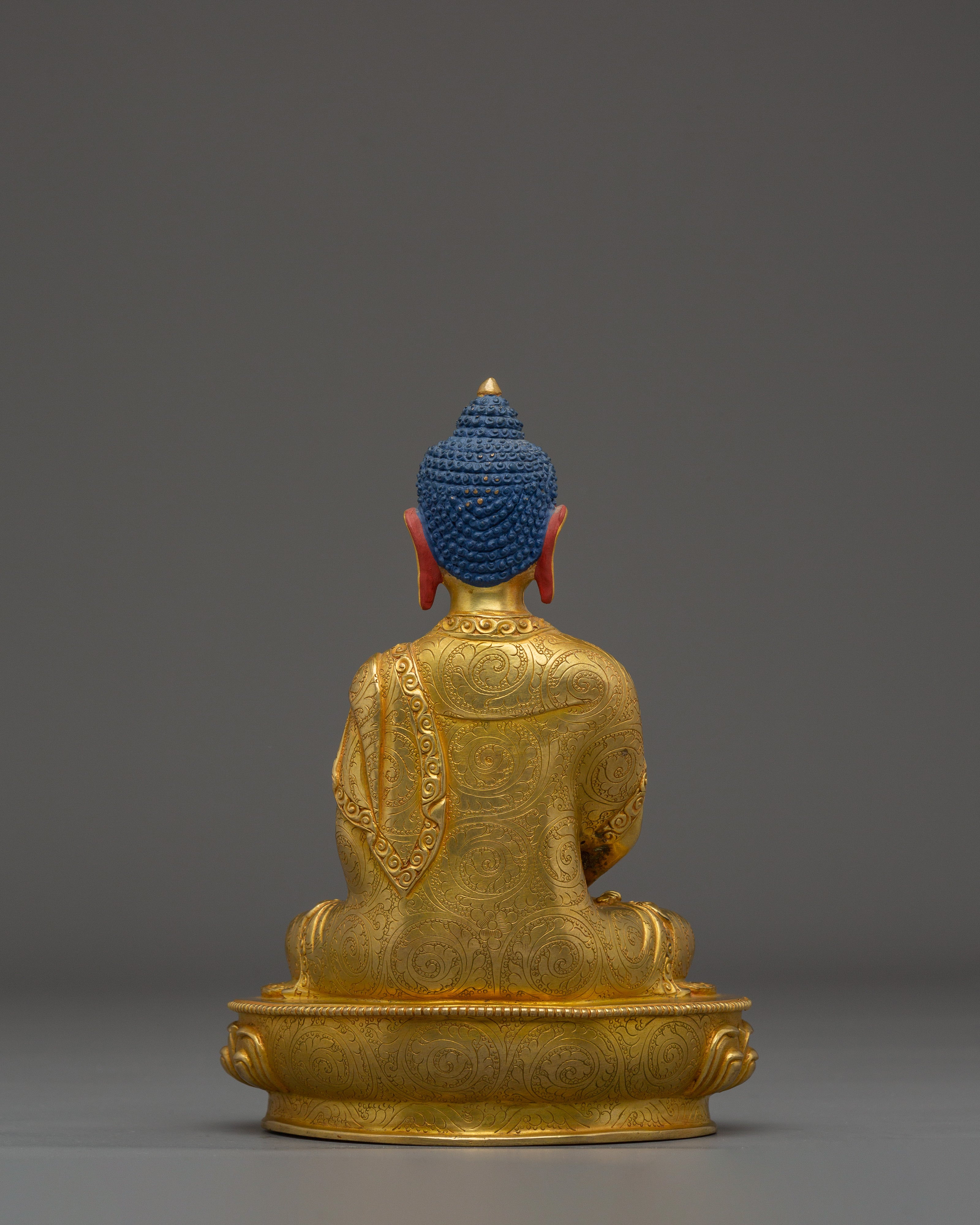 Handmade Golden Statue of Buddha Amitabha | Buddhist Spiritual Artwork