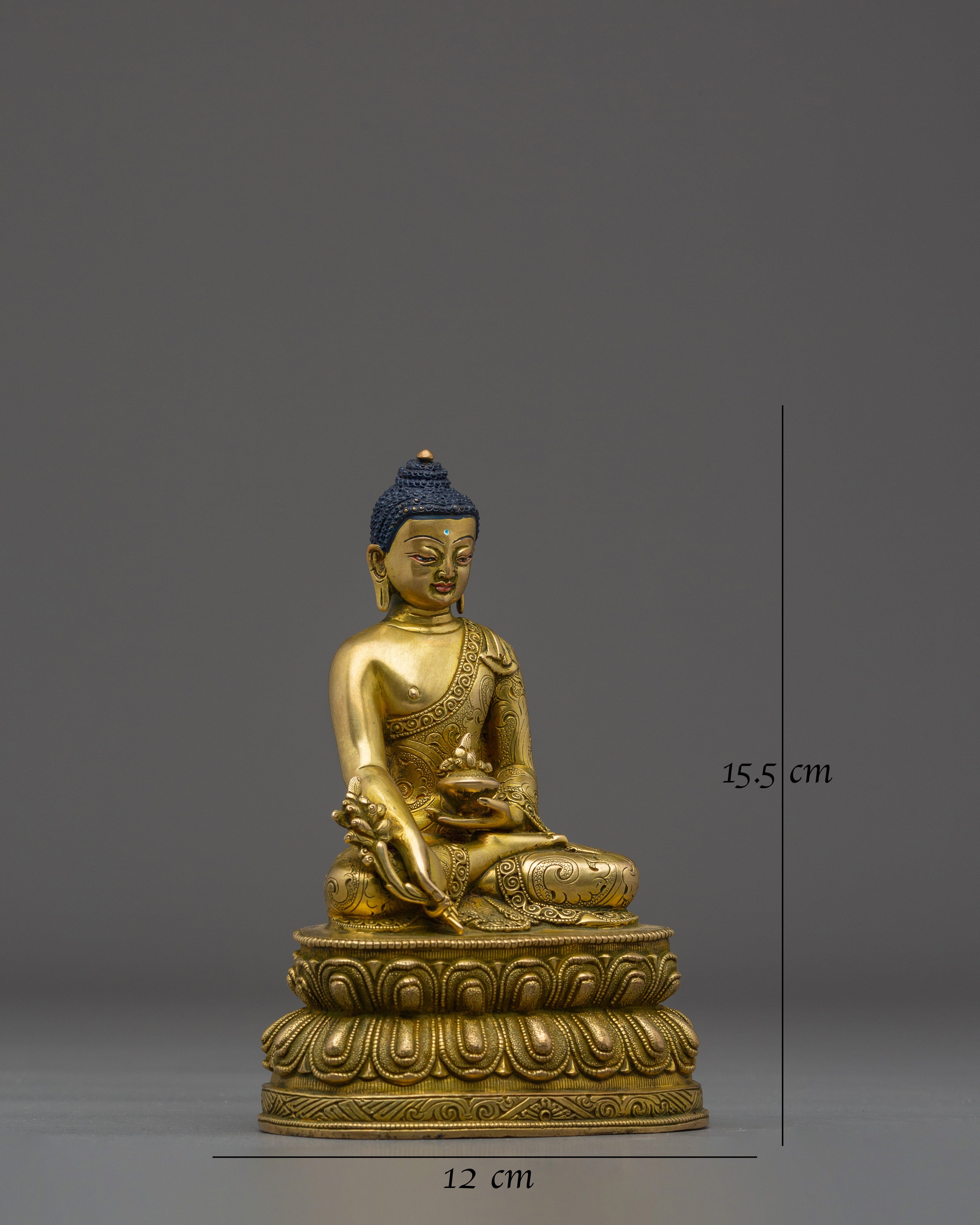 Handmade Copper Medicine Buddha Statue 