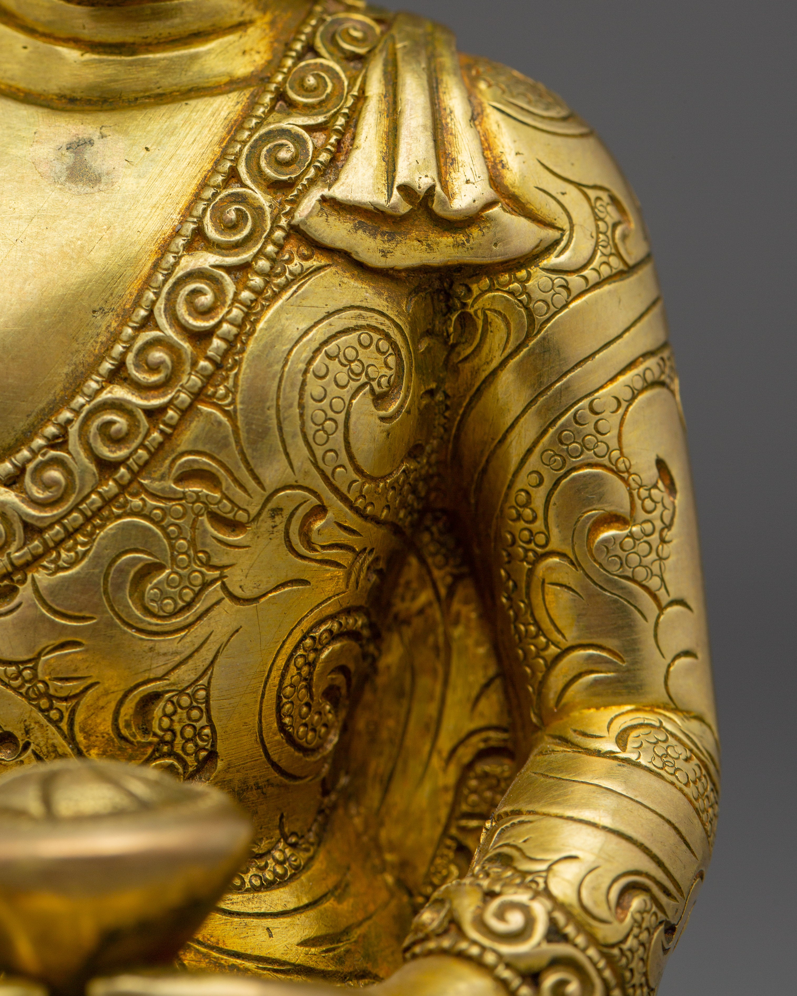 Enlightened Golden Amitabha Buddha Art | Spiritual Buddha for Meditation