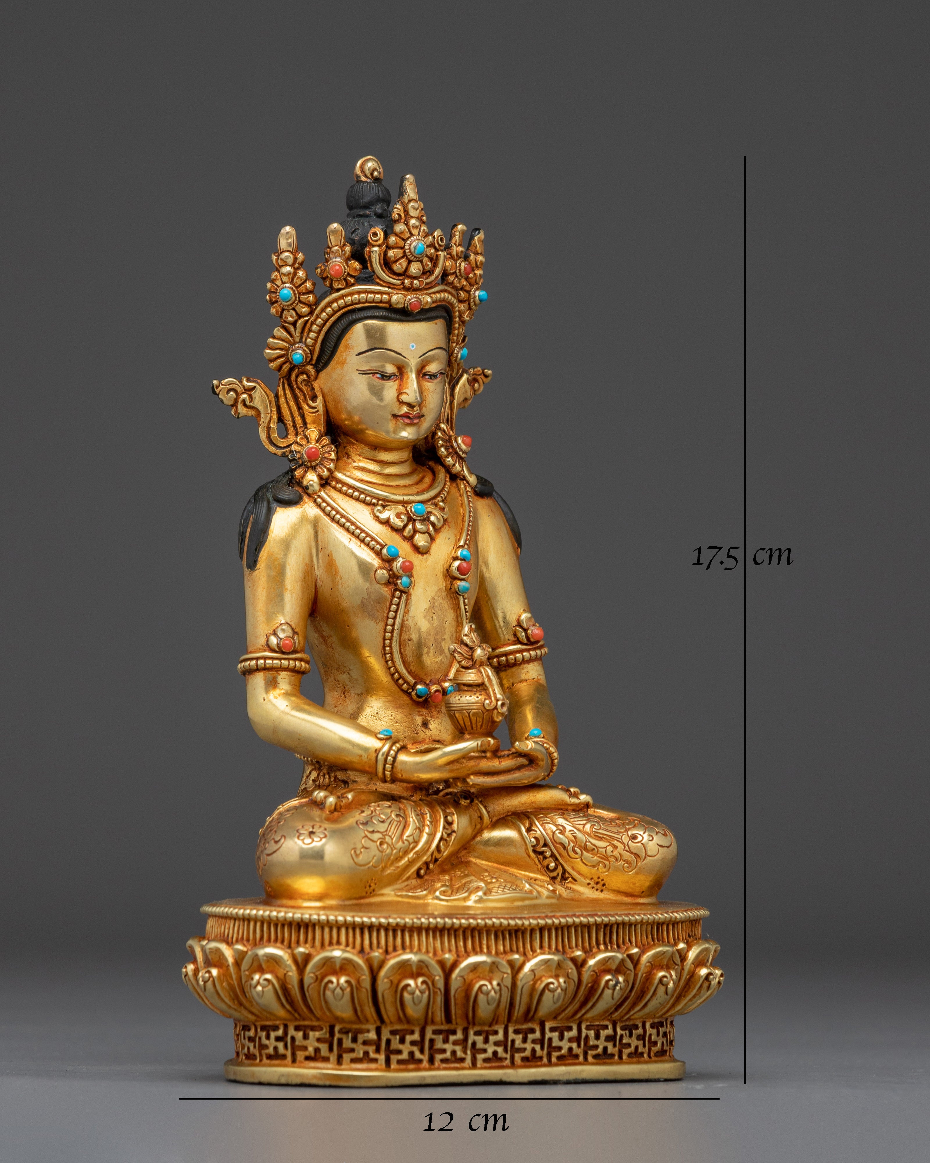 Spiritual Gold Gilded Amitayus Buddha Art