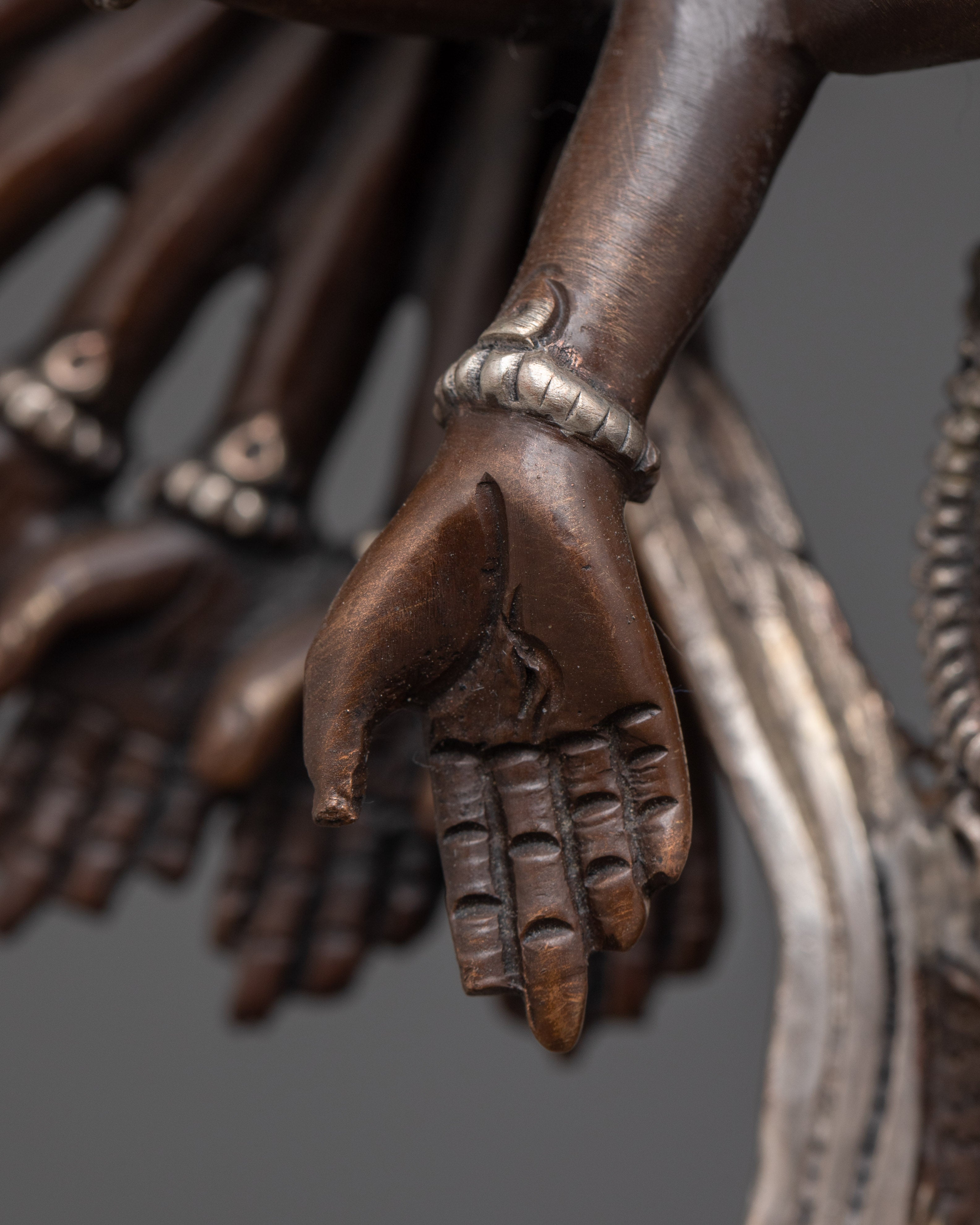 1000 Armed Chenrezig Oxidized Statue | The Bodhisattva of Infinite Compassion