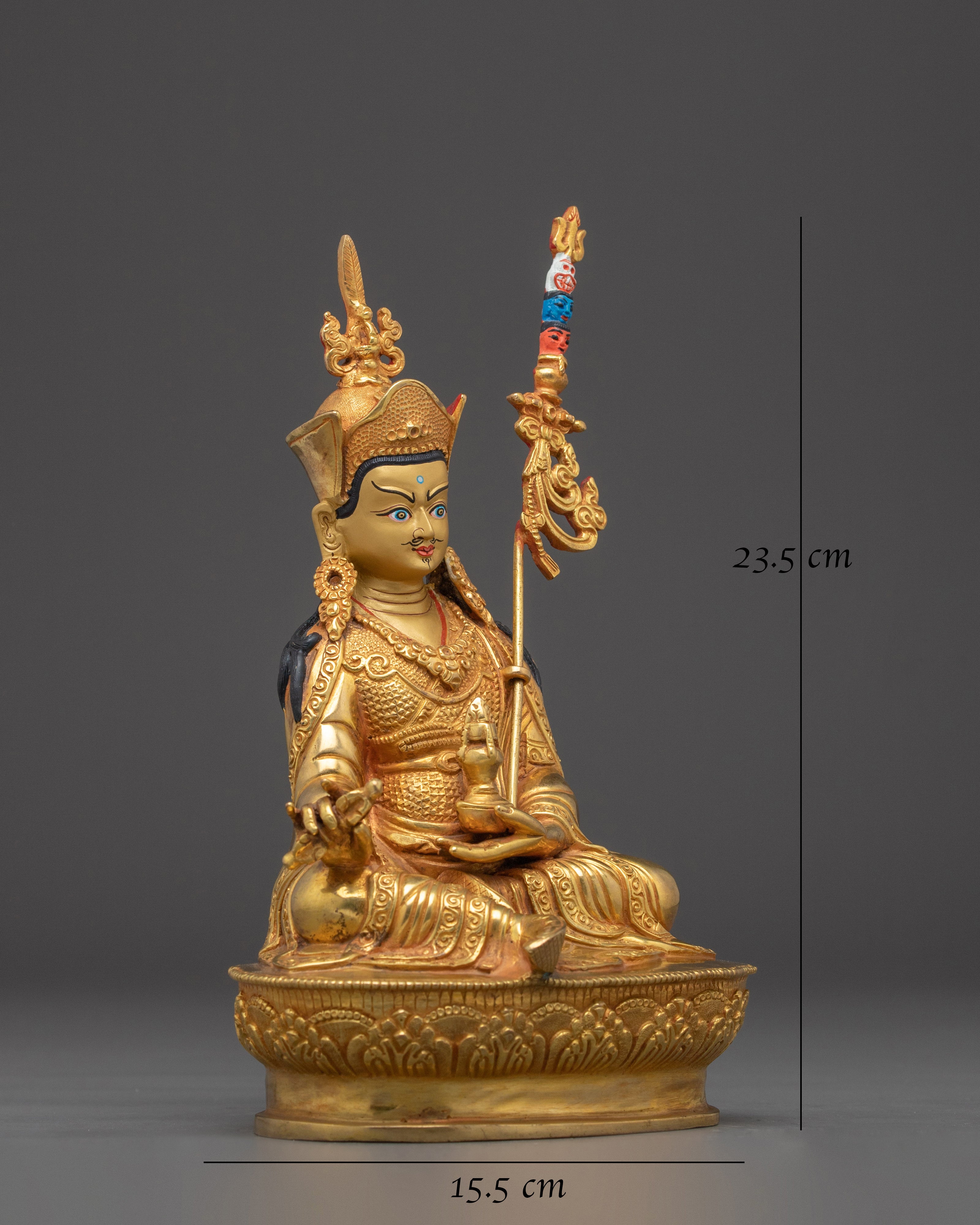 Nepalese Handmade Golden Guru Rinpoche Art