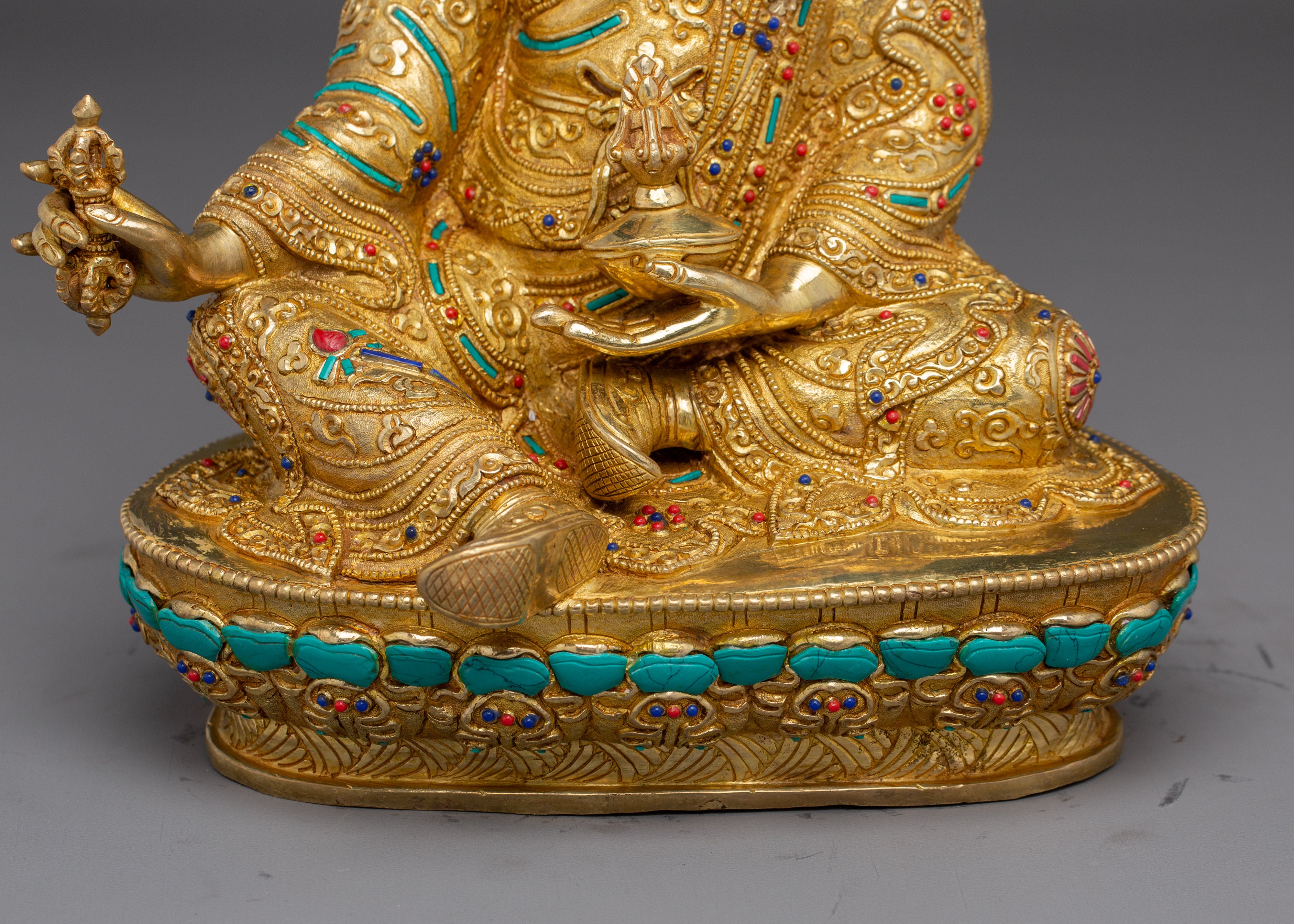 Meditation Idol Guru Rinpoche Art | Handmade Nepali Statue