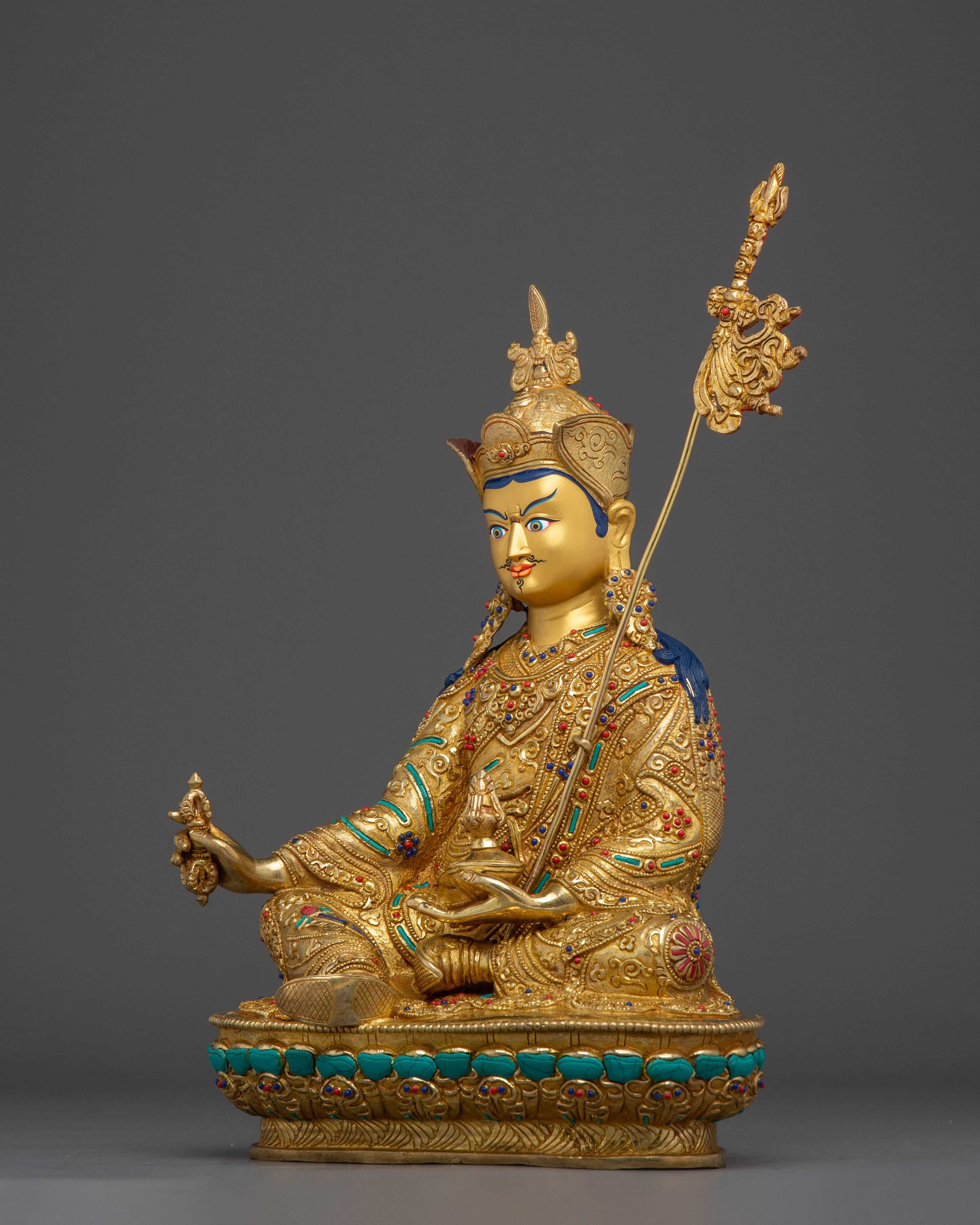 Meditation Idol Guru Rinpoche Art | Handmade Nepali Statue
