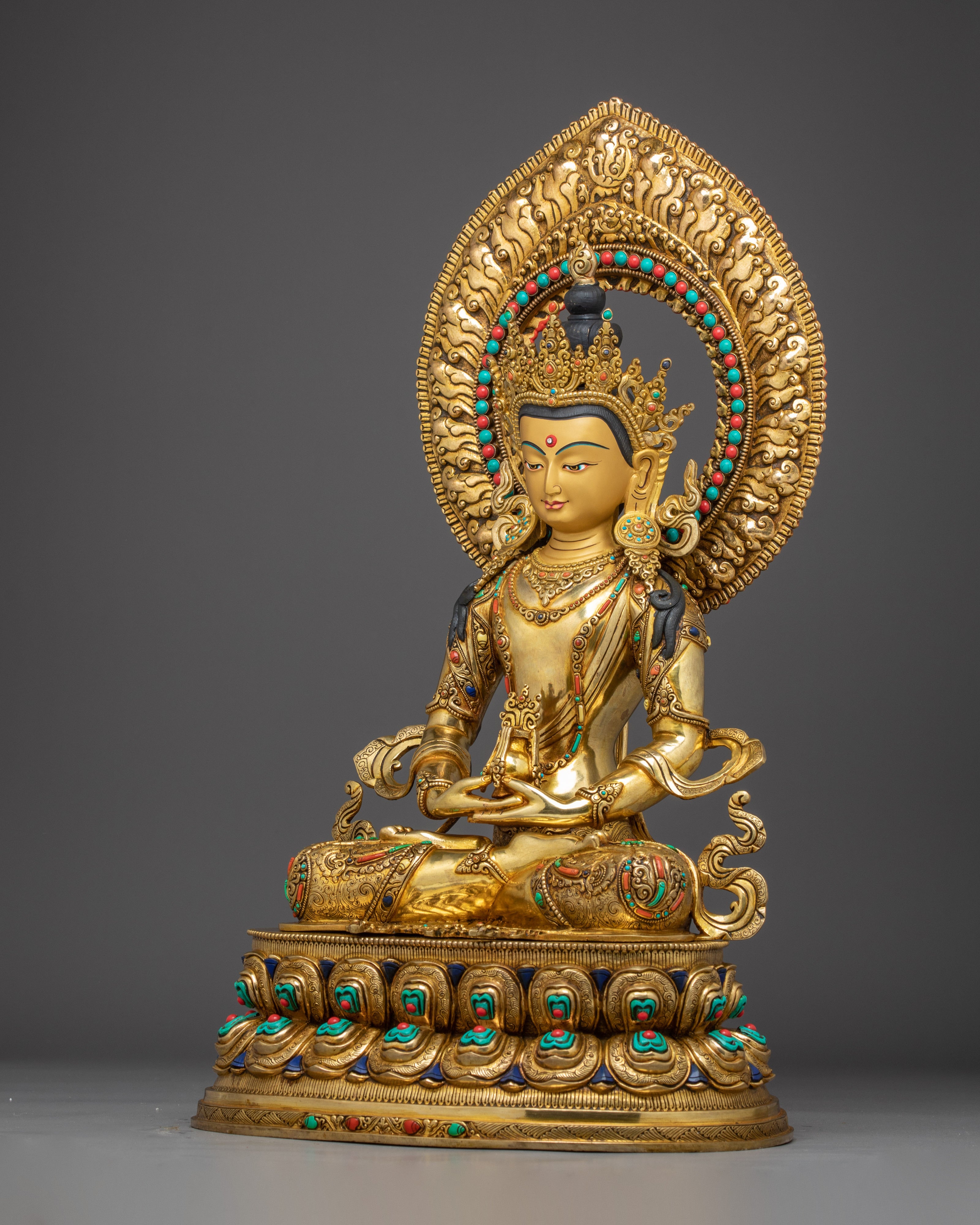Gold Gilded Bodhisattva Set | Handcrafted Nepali Statues