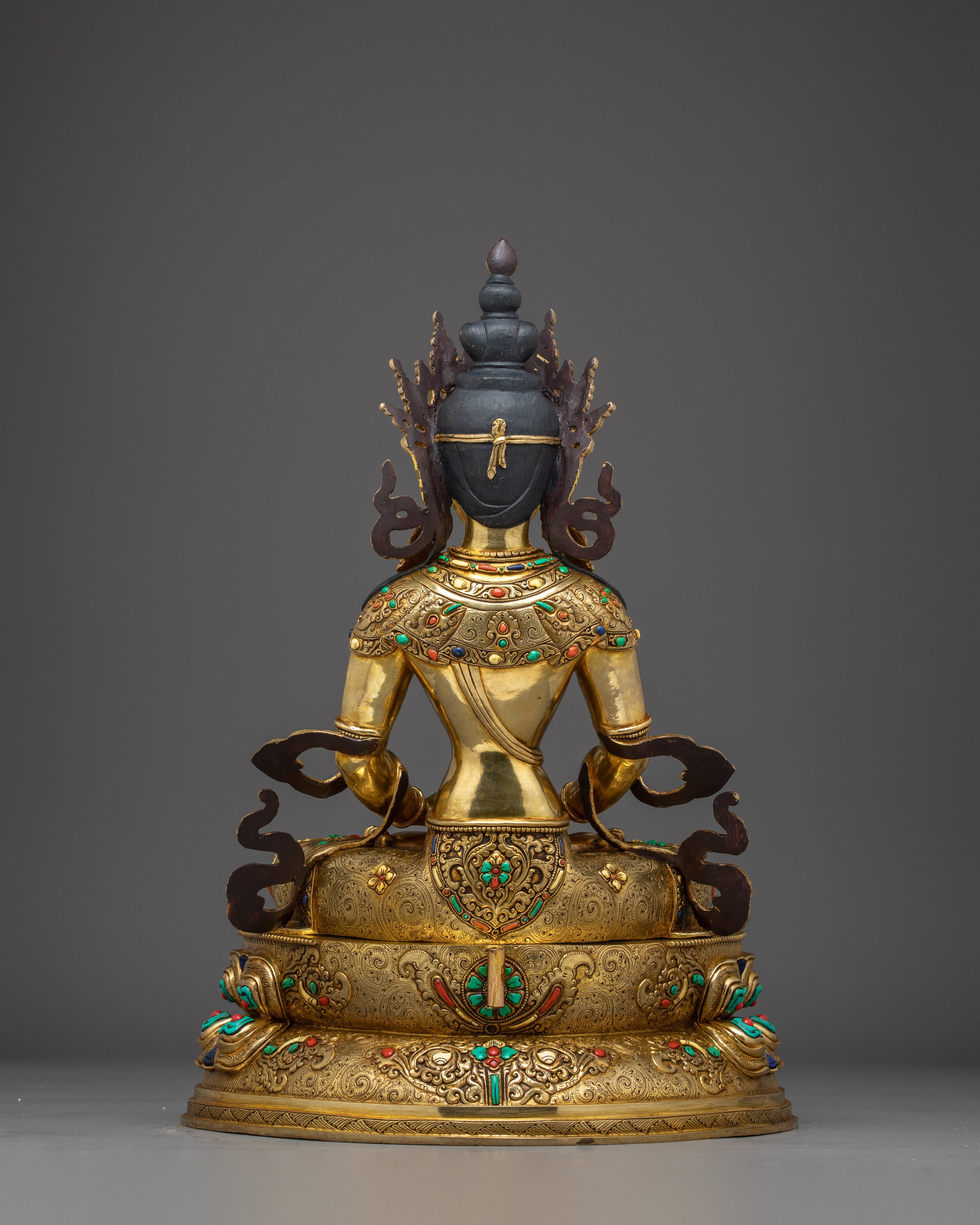Sacred Buddhist Artwork of Golden Amitayus | Life-Extending Buddha
