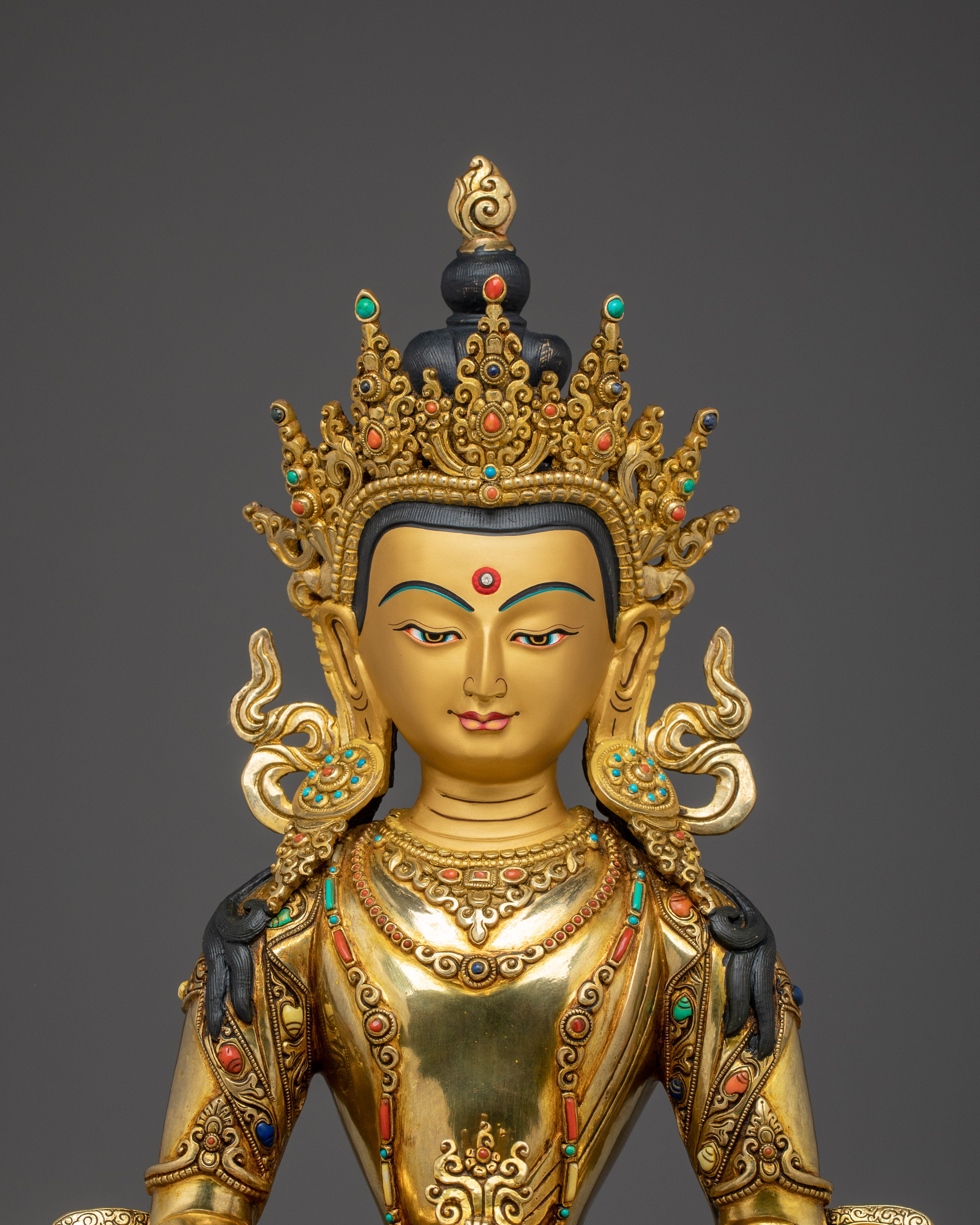 Gold Gilded Bodhisattva Set | Handcrafted Nepali Statues