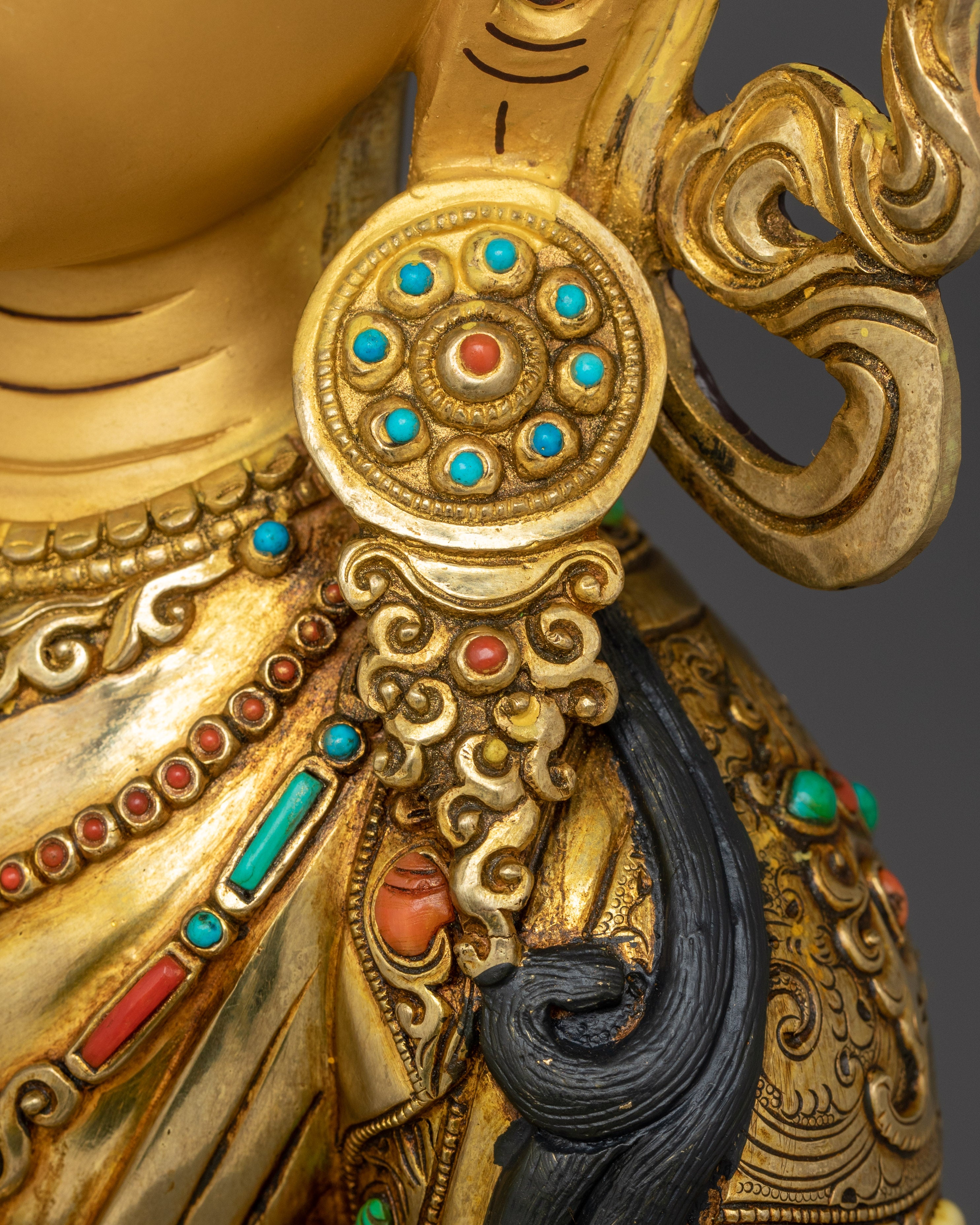 Sacred Buddhist Artwork of Golden Amitayus | Life-Extending Buddha