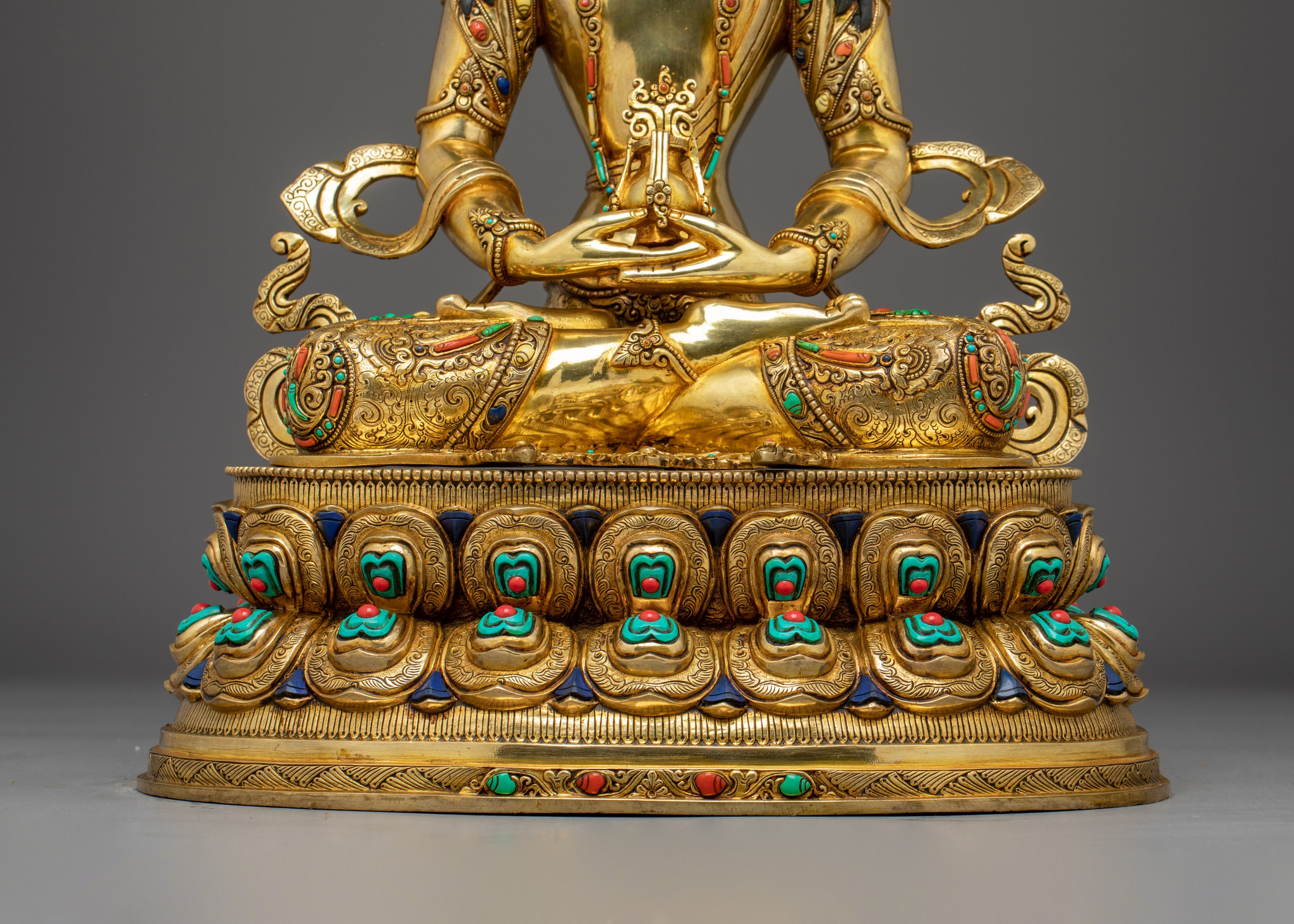 Sacred Buddhist Artwork of Golden Amitayus | Life-Extending Buddha