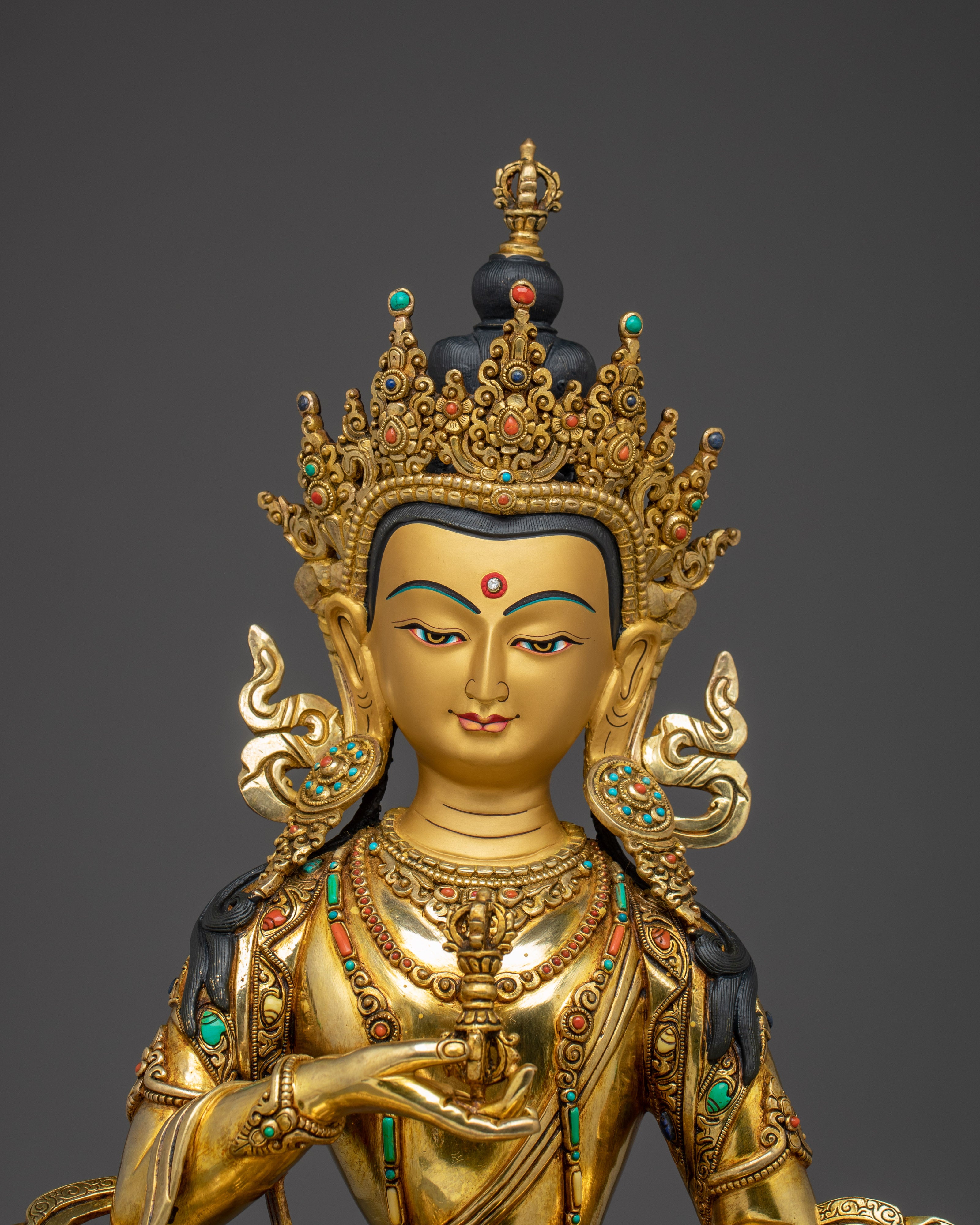 Vajrasattva Gold and Copper Art | Symbol of Cleansing & Spiritual Enlightenment