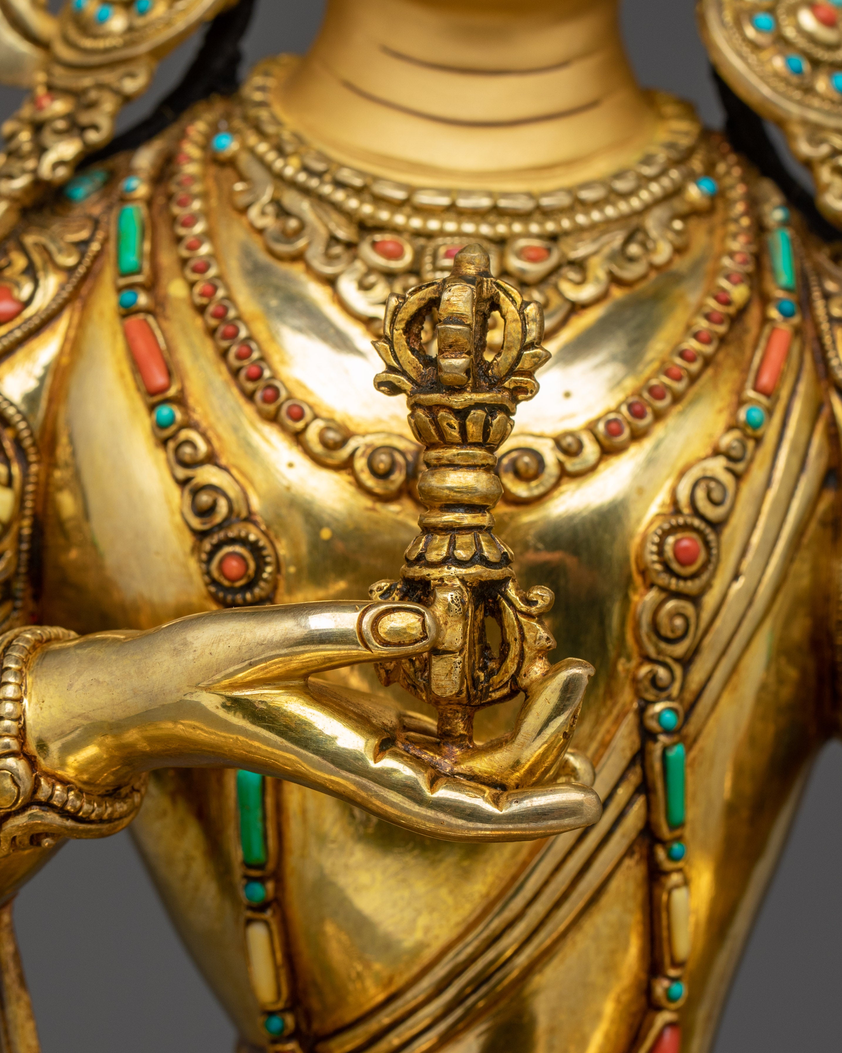 Vajrasattva Gold and Copper Art | Symbol of Cleansing & Spiritual Enlightenment