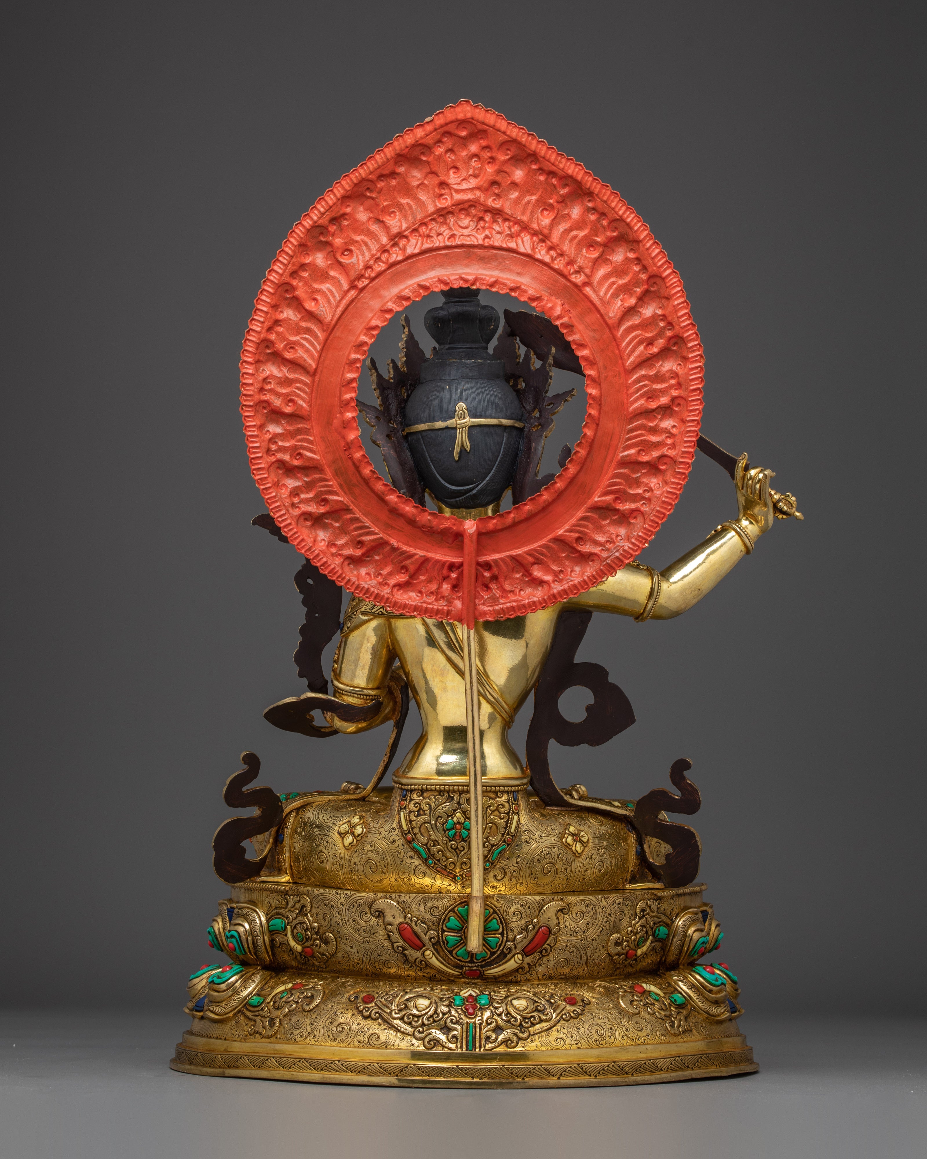 Prajna Bodhisattva Golden Manjushri Art | Wielder of the Flaming Sword