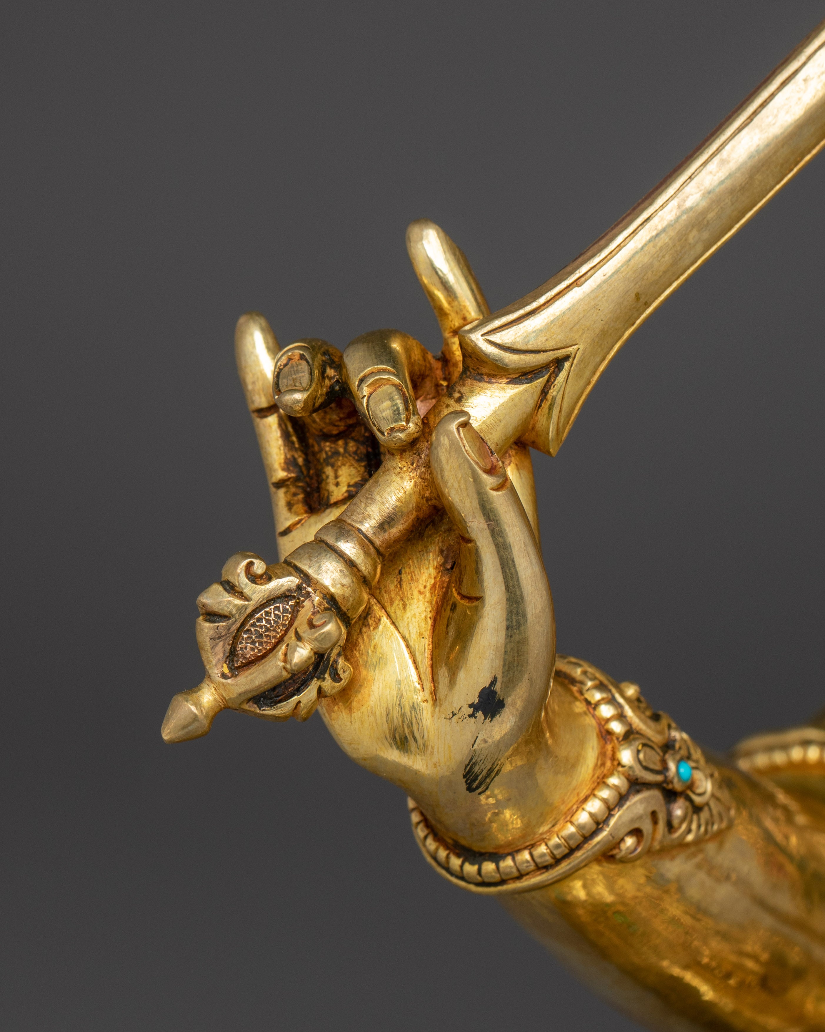 Prajna Bodhisattva Golden Manjushri Art | Wielder of the Flaming Sword