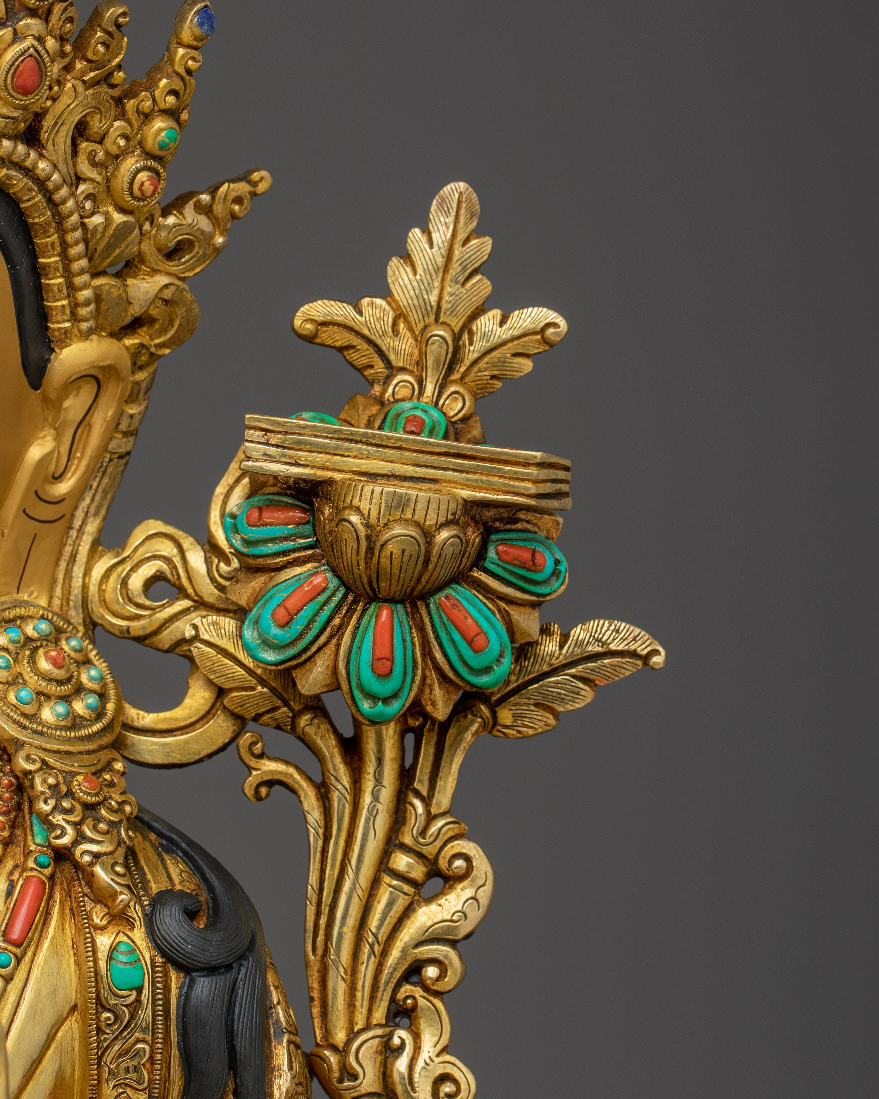 Gold Gilded Bodhisattva Set | Handcrafted Nepali Statues