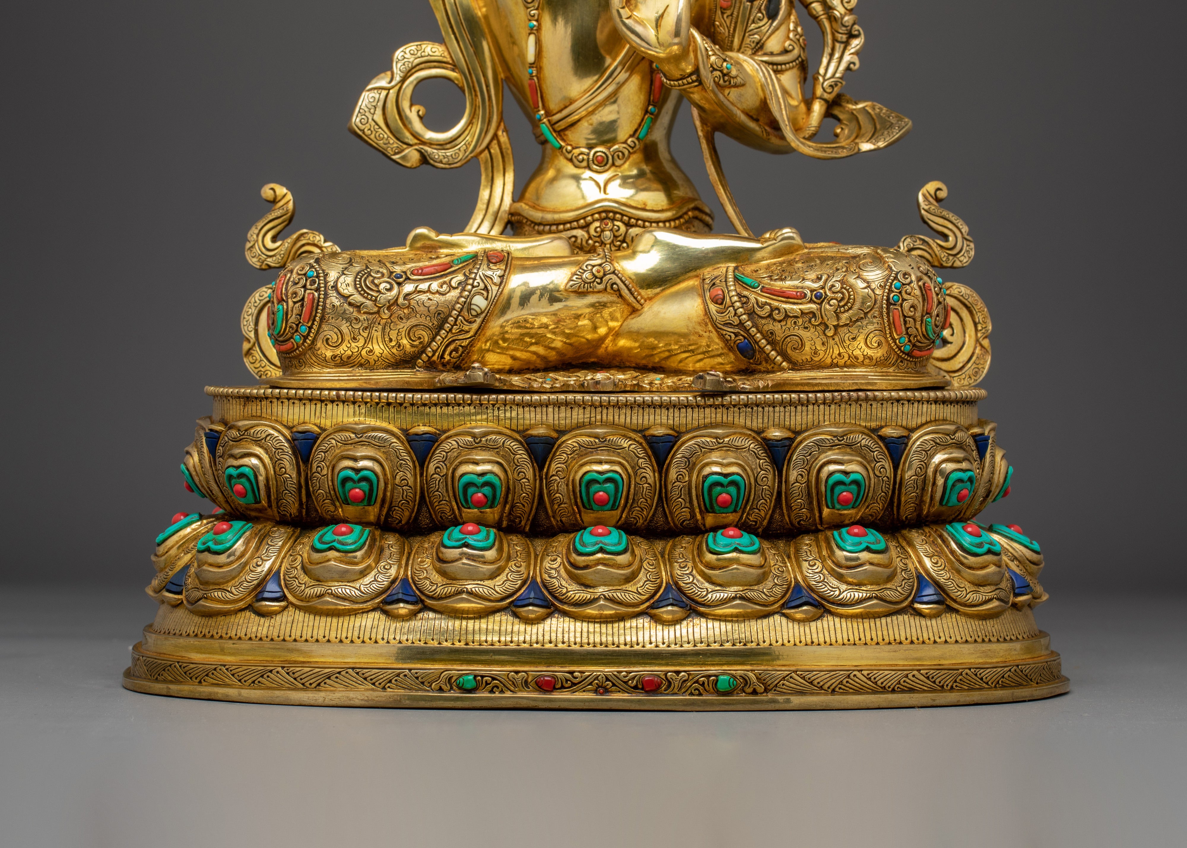 Prajna Bodhisattva Golden Manjushri Art | Wielder of the Flaming Sword