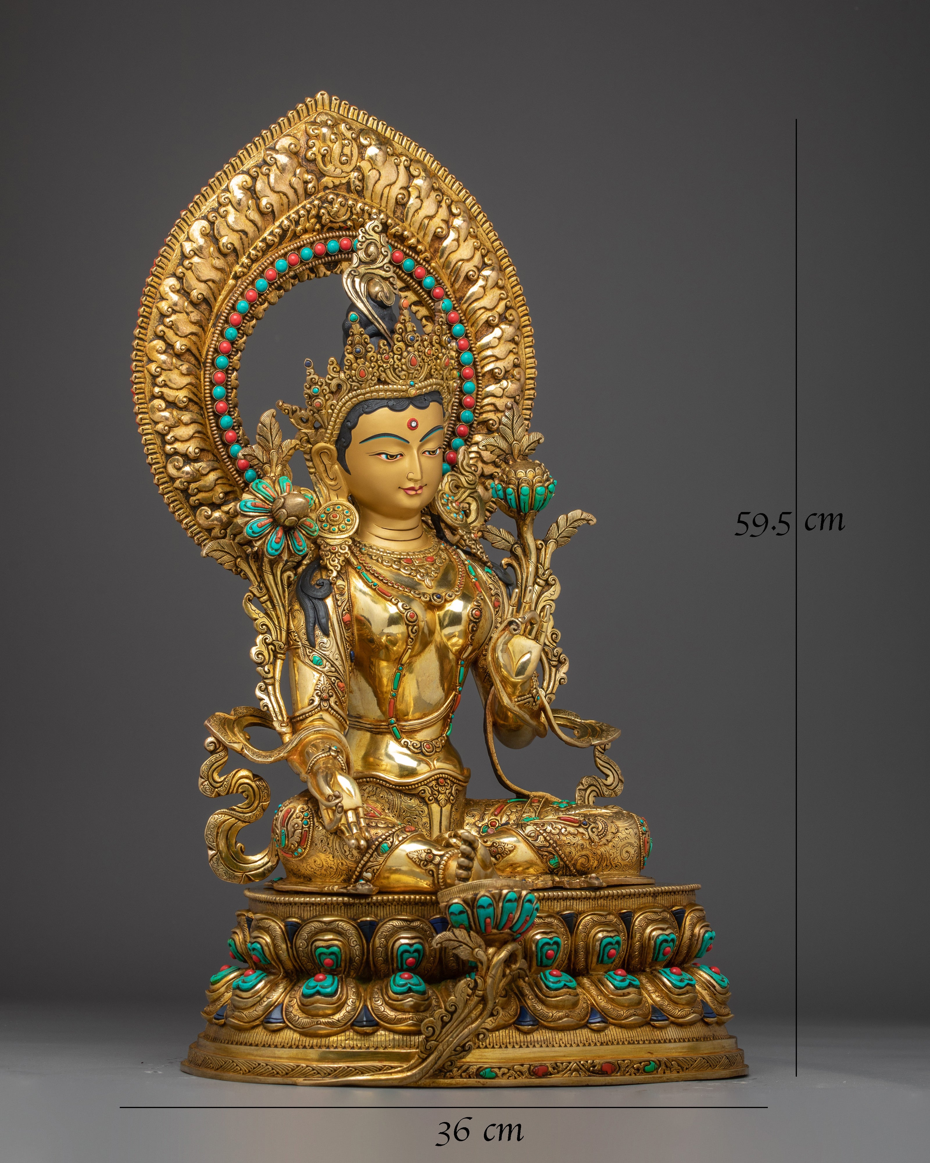 Green Tara Art, Tibetan Deity Sculpture