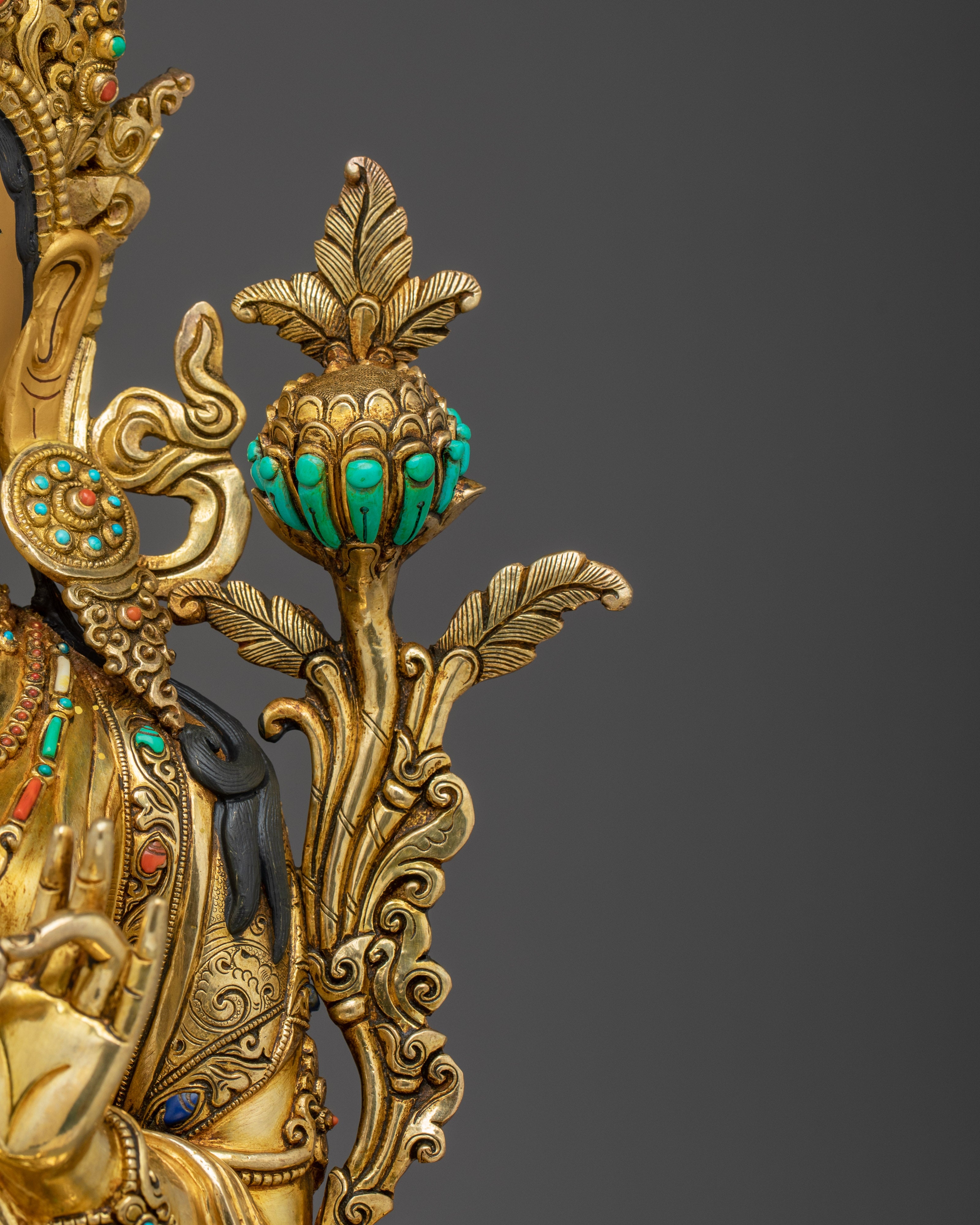 Green Tara Art, Tibetan Deity Sculpture | Meditation Decor