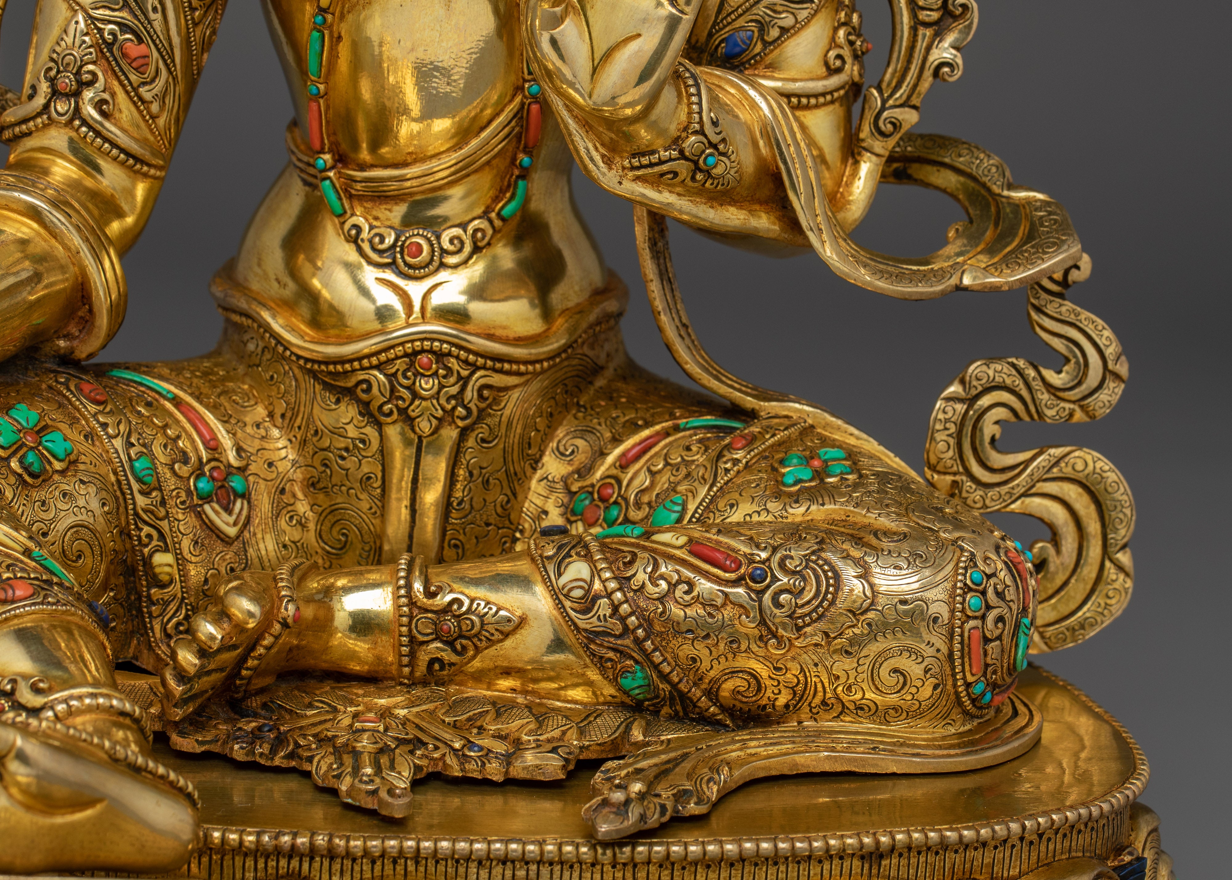Green Tara Art, Tibetan Deity Sculpture | Meditation Decor