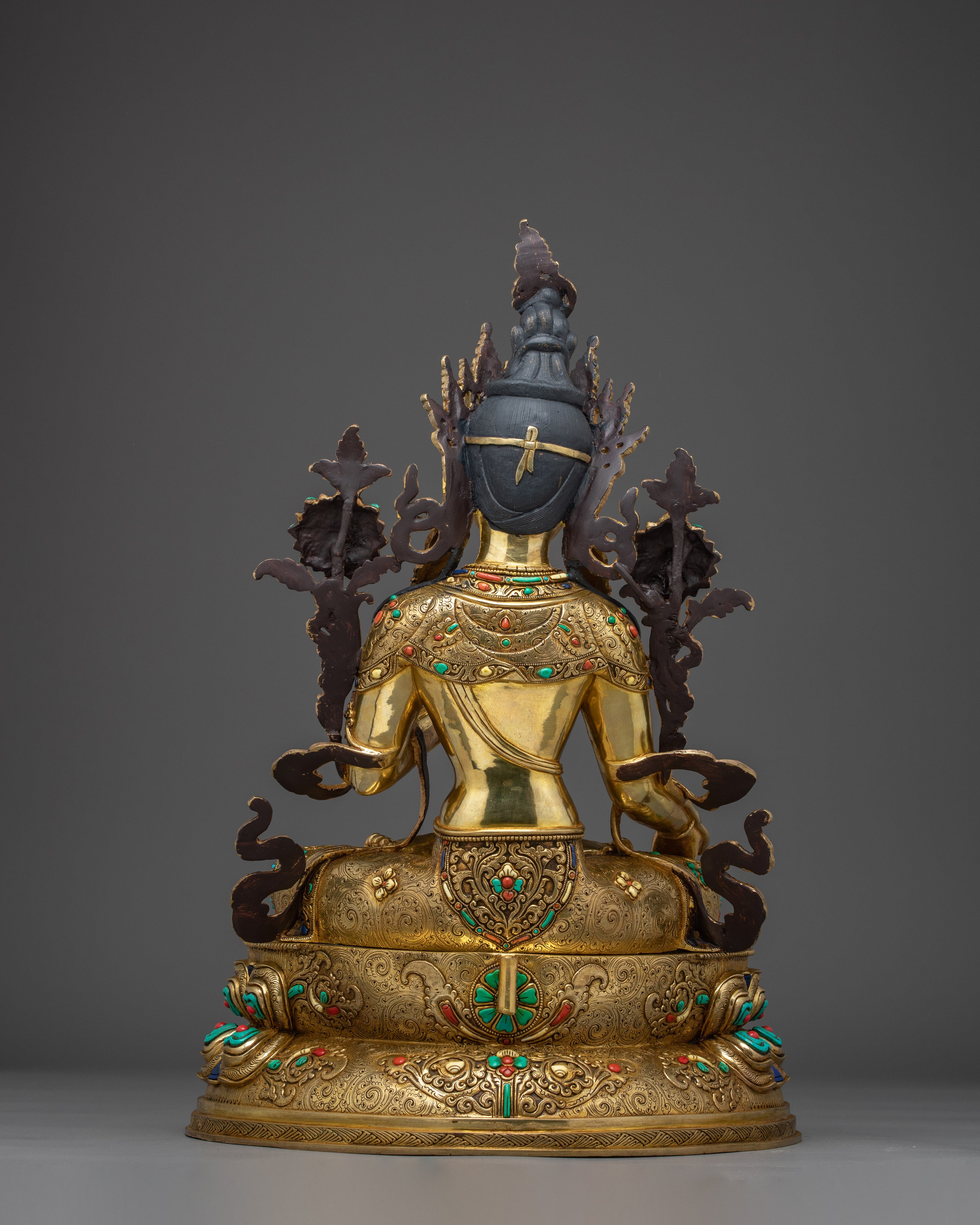 White Tara Buddha with 24K Gold Gilded | Spiritual Meditation & Altar Decor