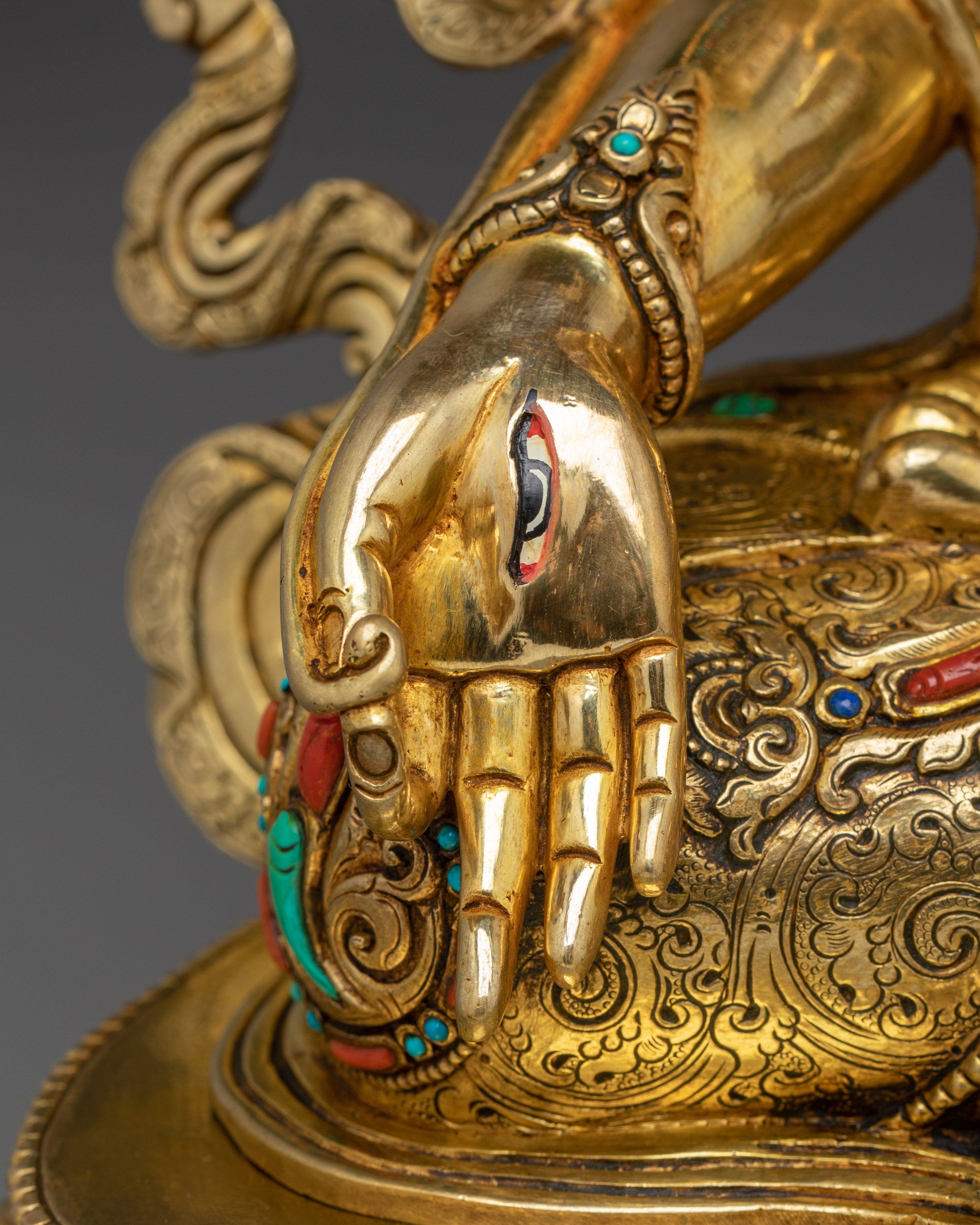 White Tara Buddha with 24K Gold Gilded | Spiritual Meditation & Altar Decor