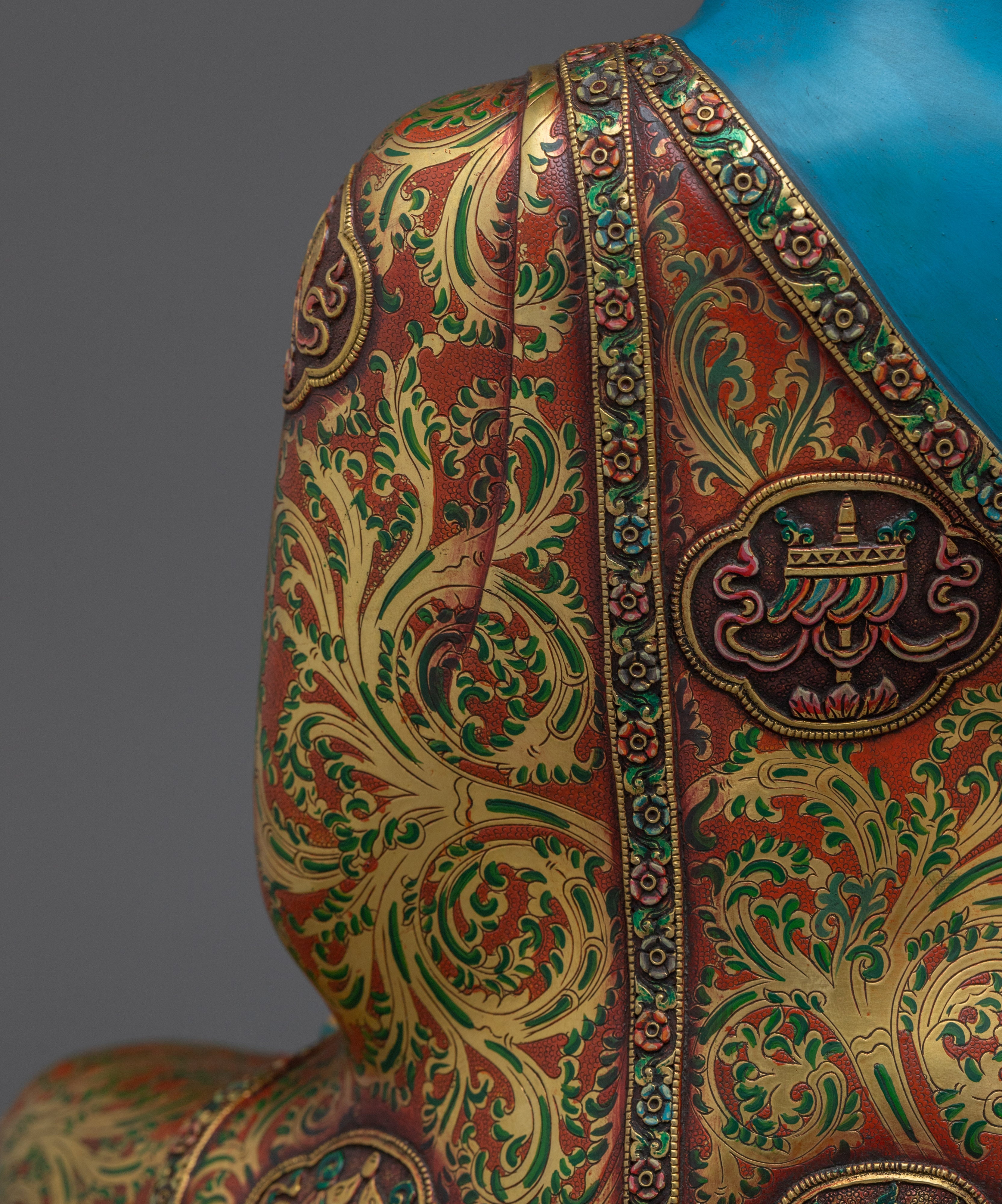 Vibrant Three Buddha Statue Set | Buddha Trinity