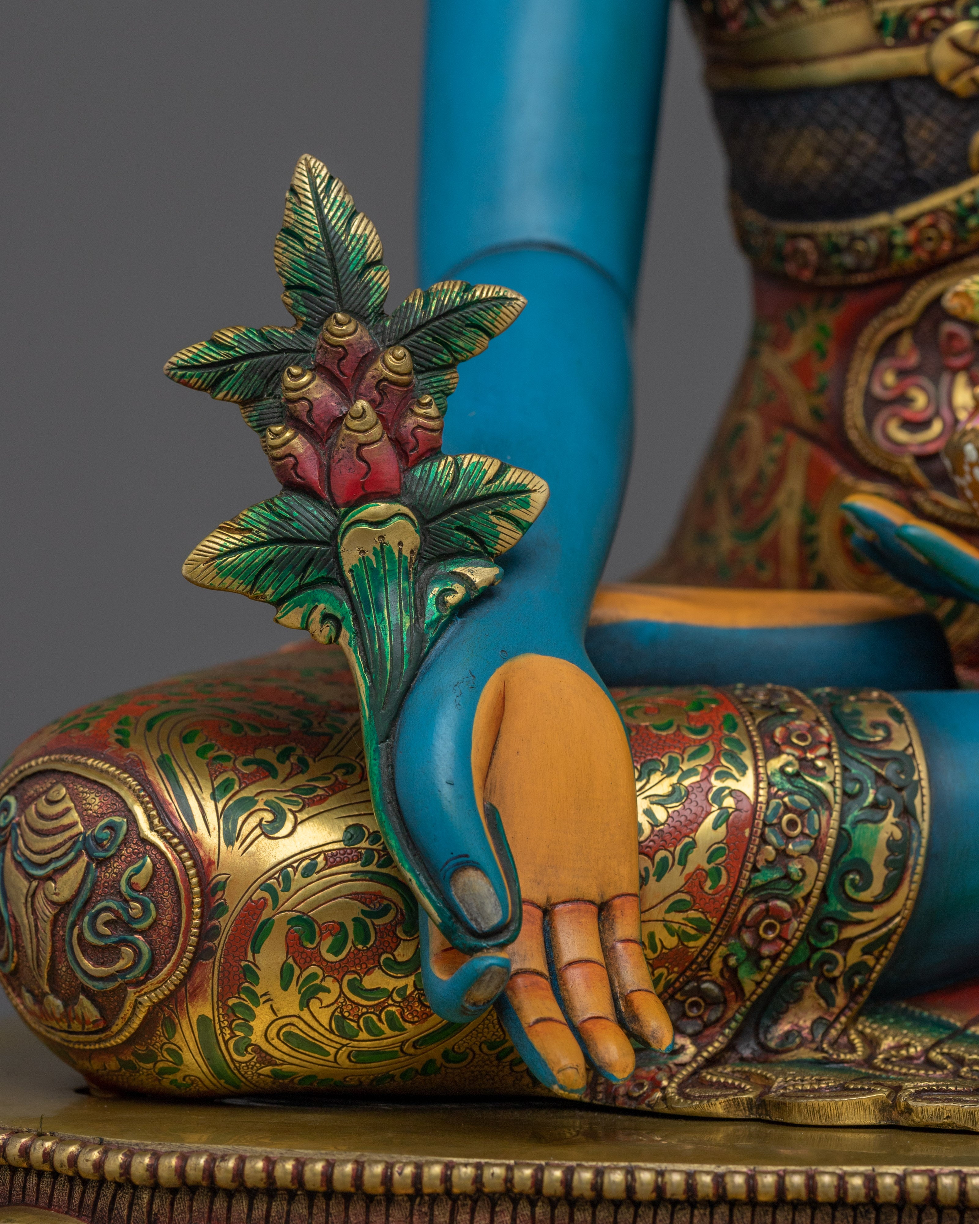 Vibrant Three Buddha Statue Set | Buddha Trinity
