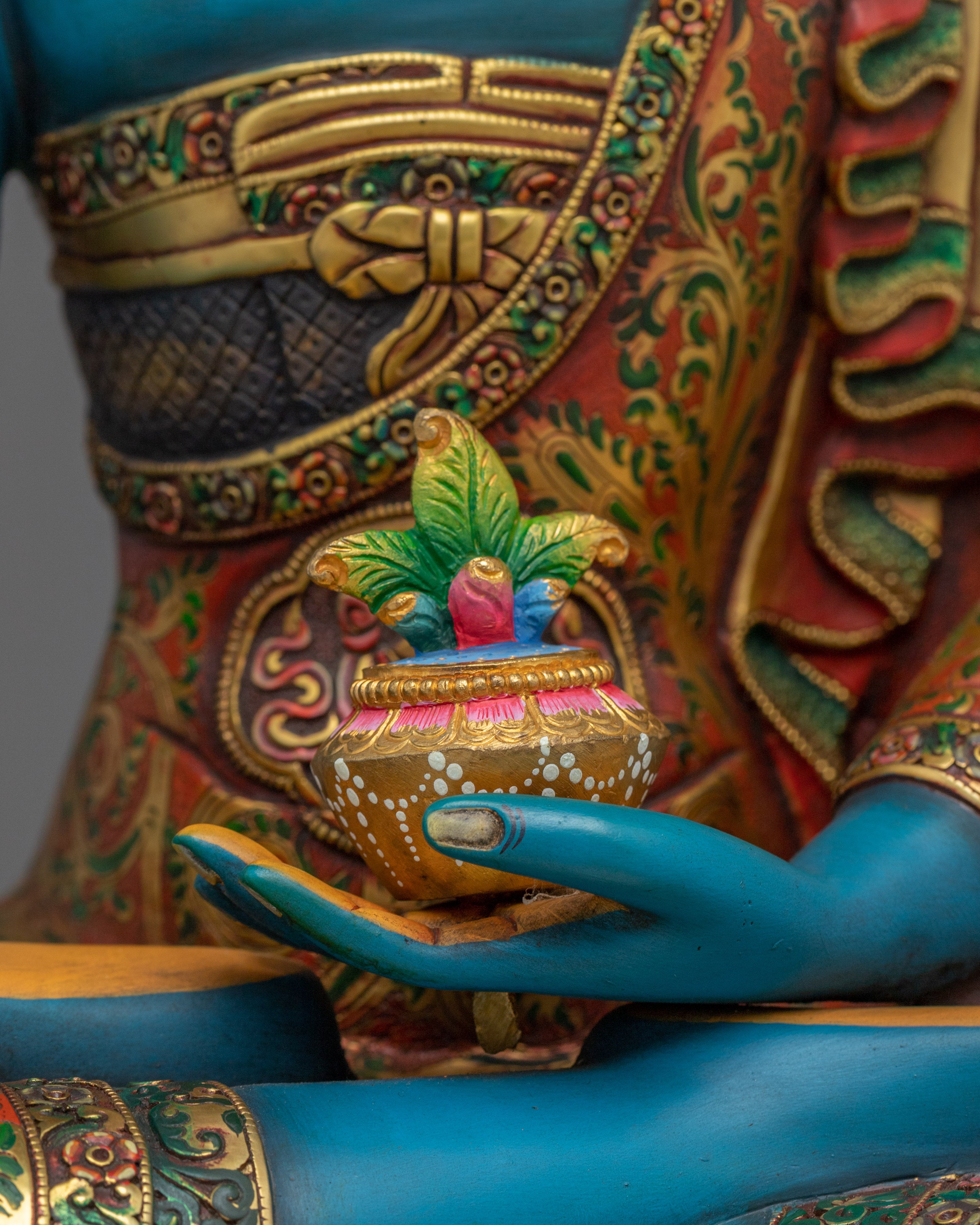 Vibrant Three Buddha Statue Set | Buddha Trinity