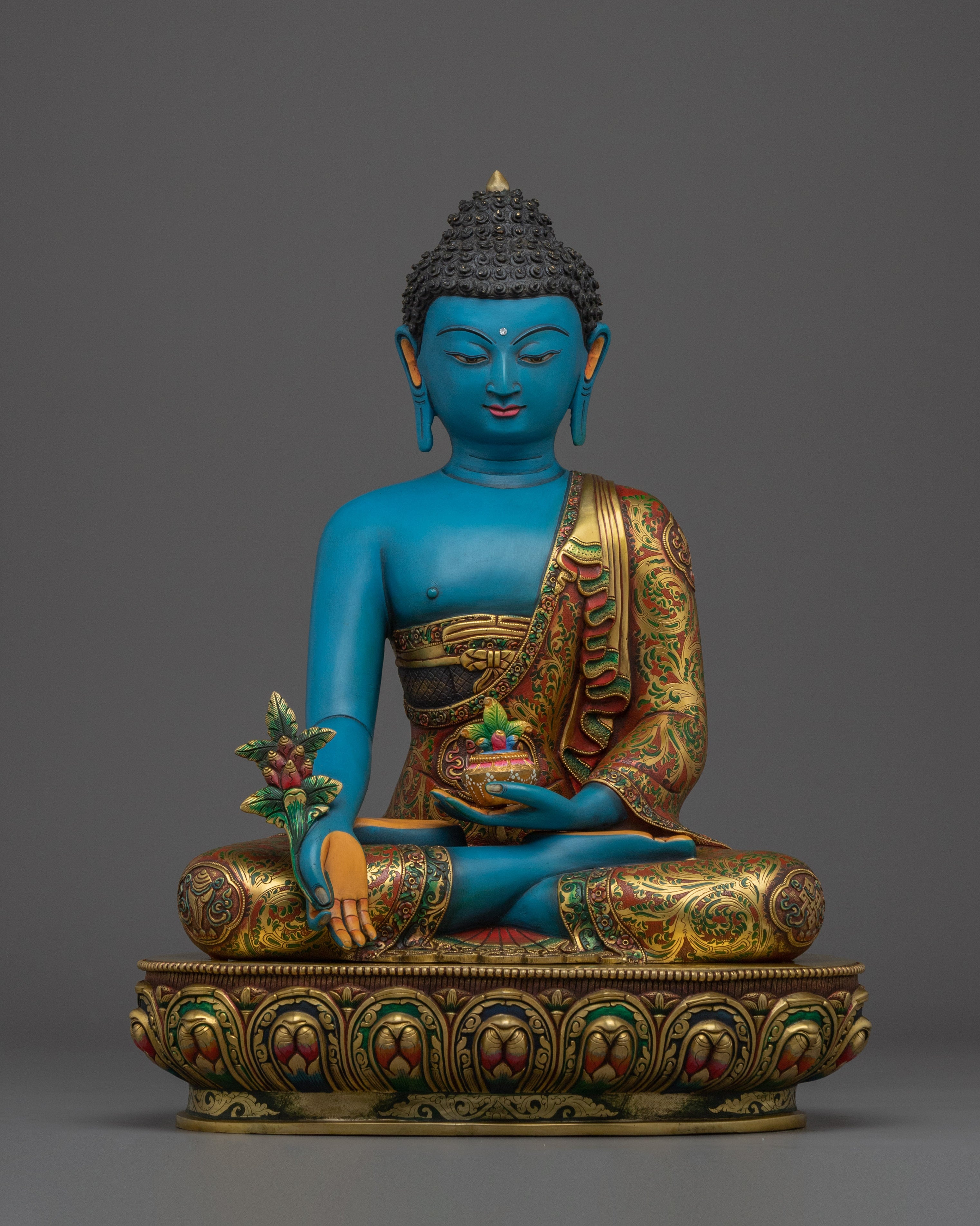 Vibrant Three Buddha Statue Set | Buddha Trinity