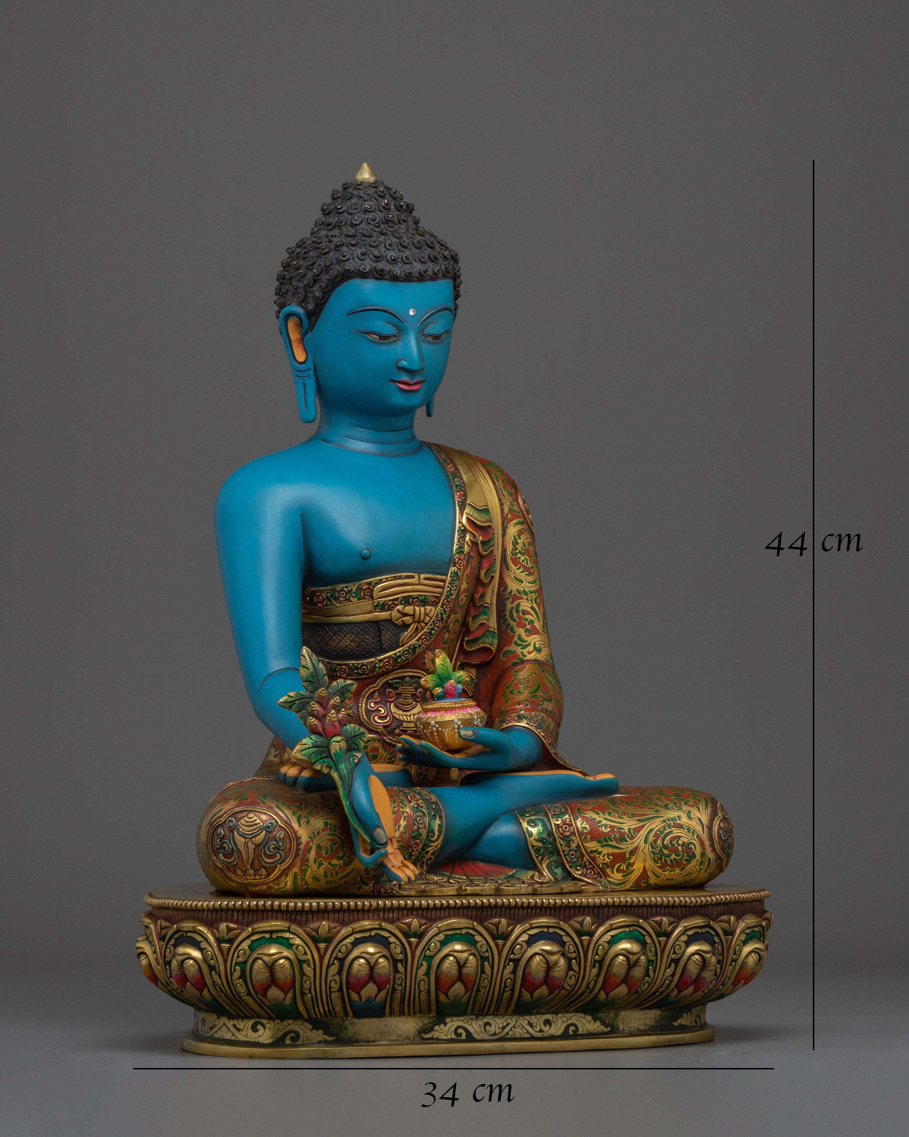 Handmade Medicine Buddha Statue: The Supreme Healer 