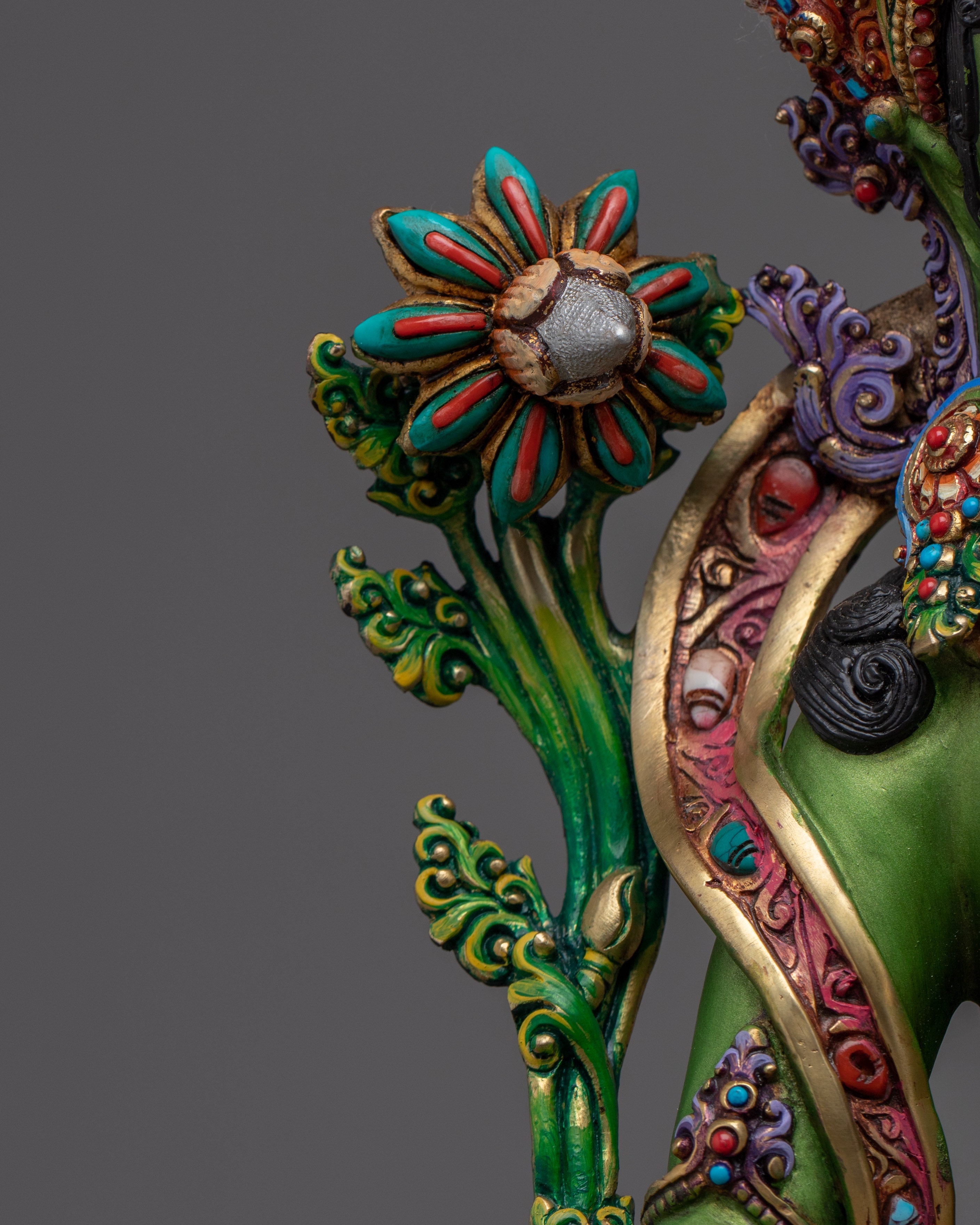 Handmade Green Tara Art | Swift Liberator Goddess