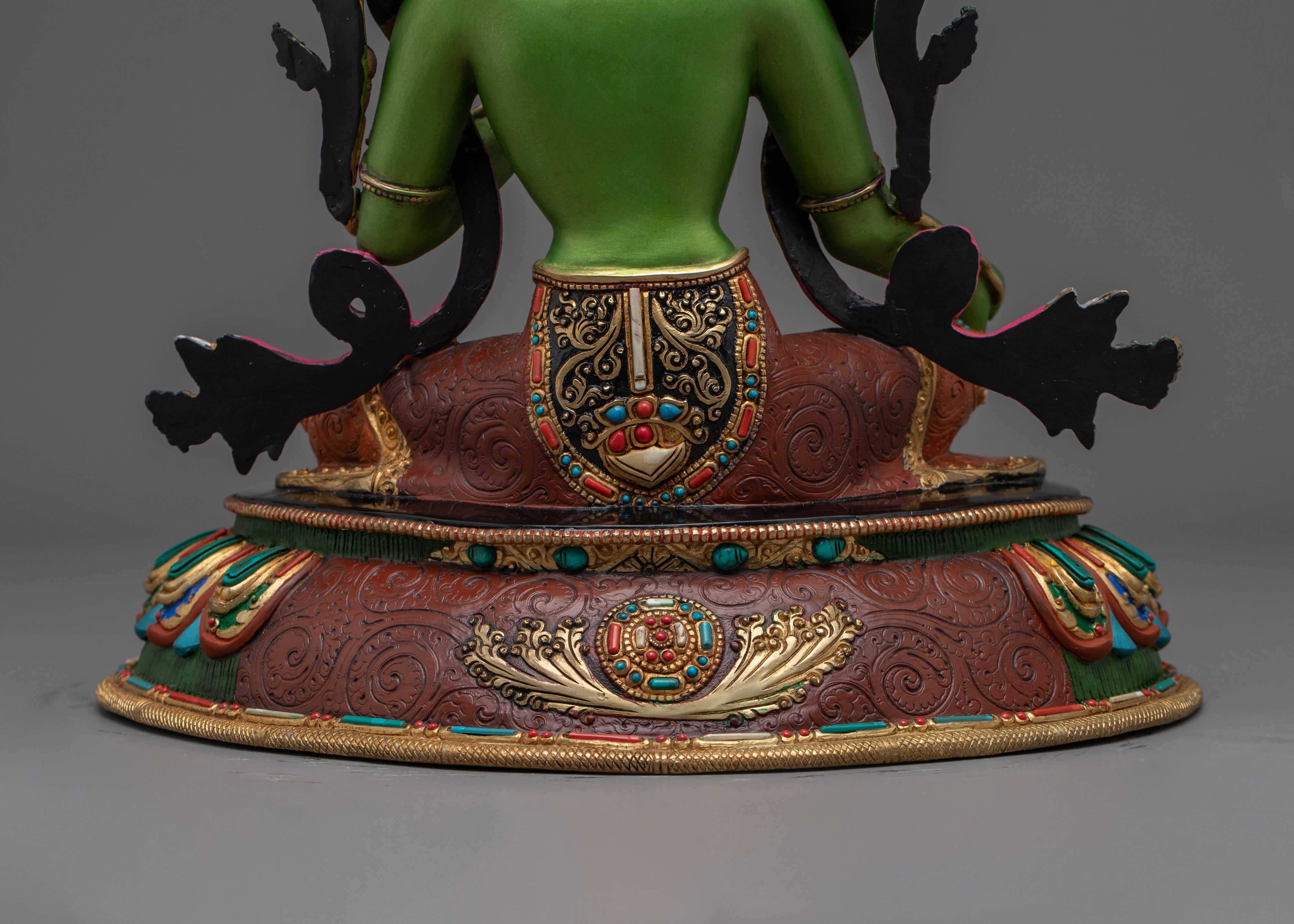 Handmade Green Tara Art | Swift Liberator Goddess