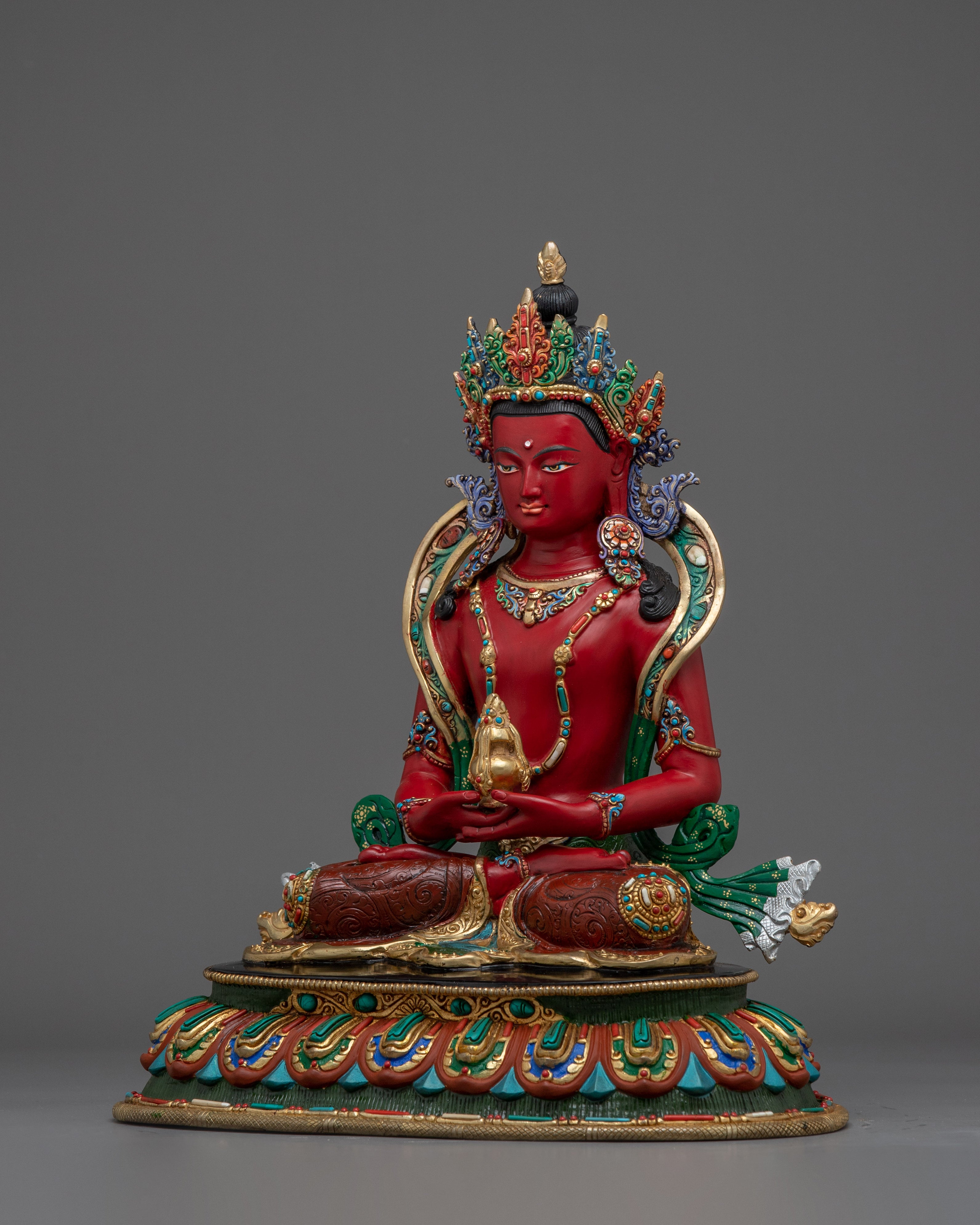 Amitayus Artwork, Buddha of Life | Handcrafted Tibetan Sculpture