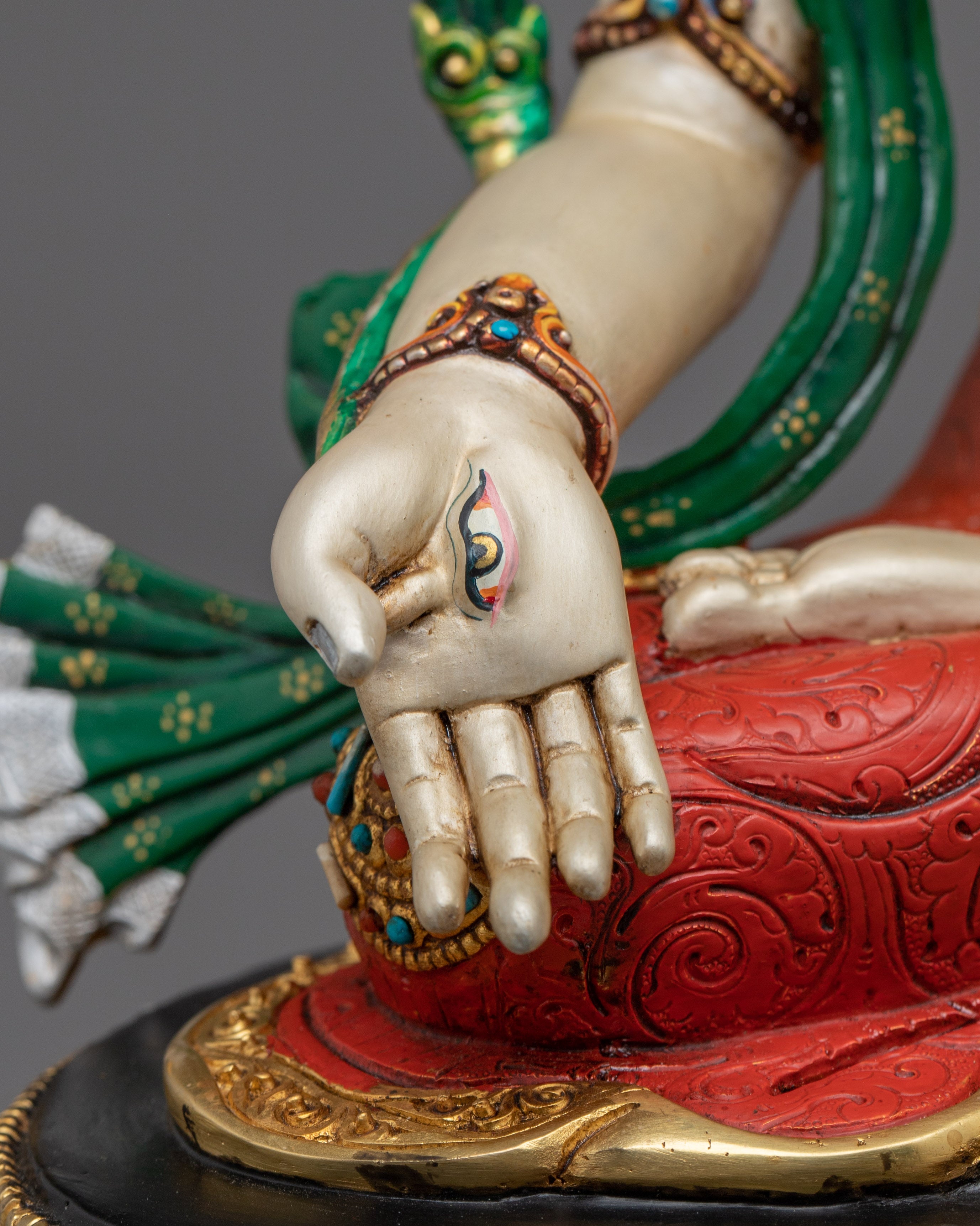 White Tara, Colorful Spiritual Figure | Himalayan Sacred Art