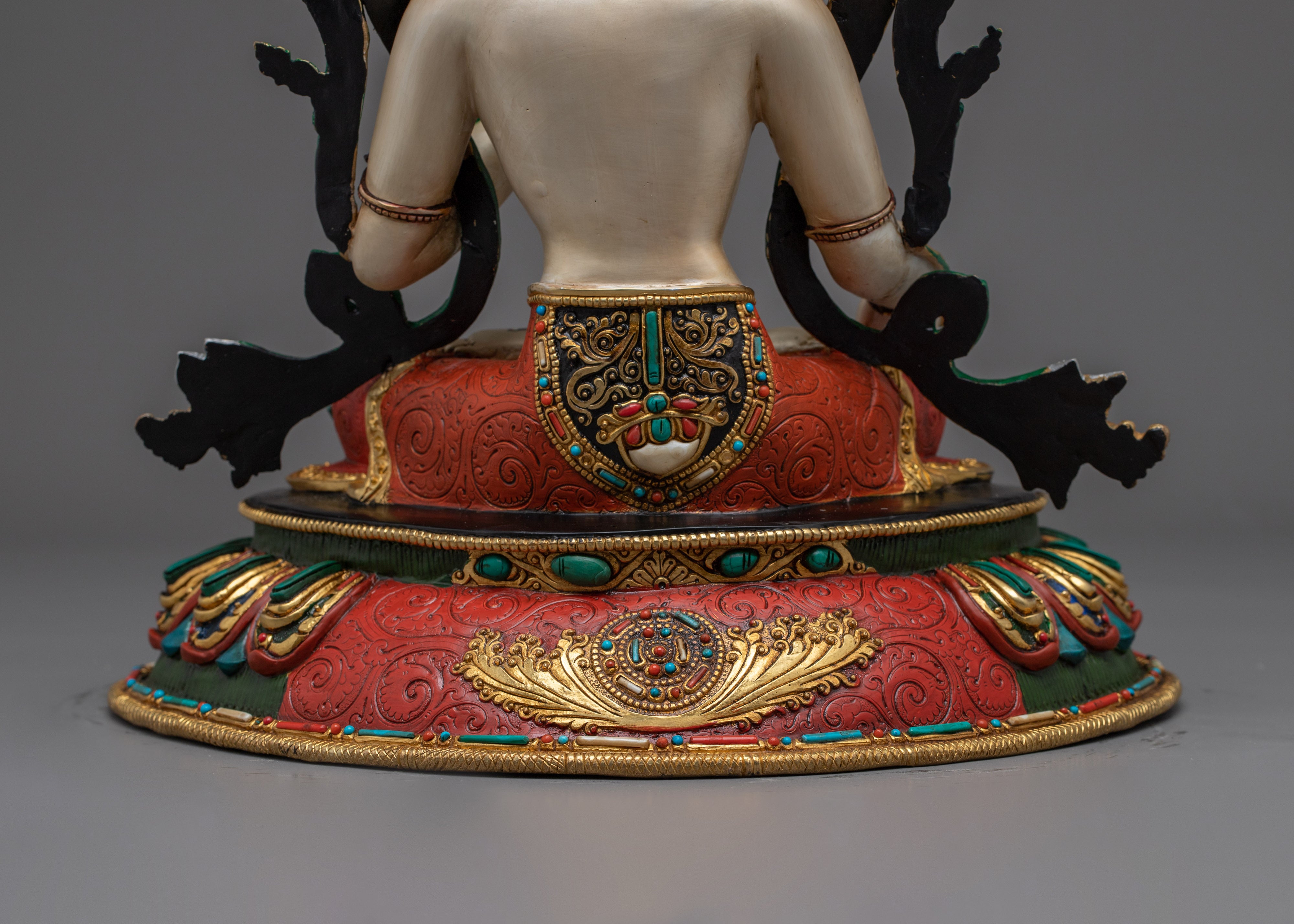 White Tara, Colorful Spiritual Figure | Himalayan Sacred Art