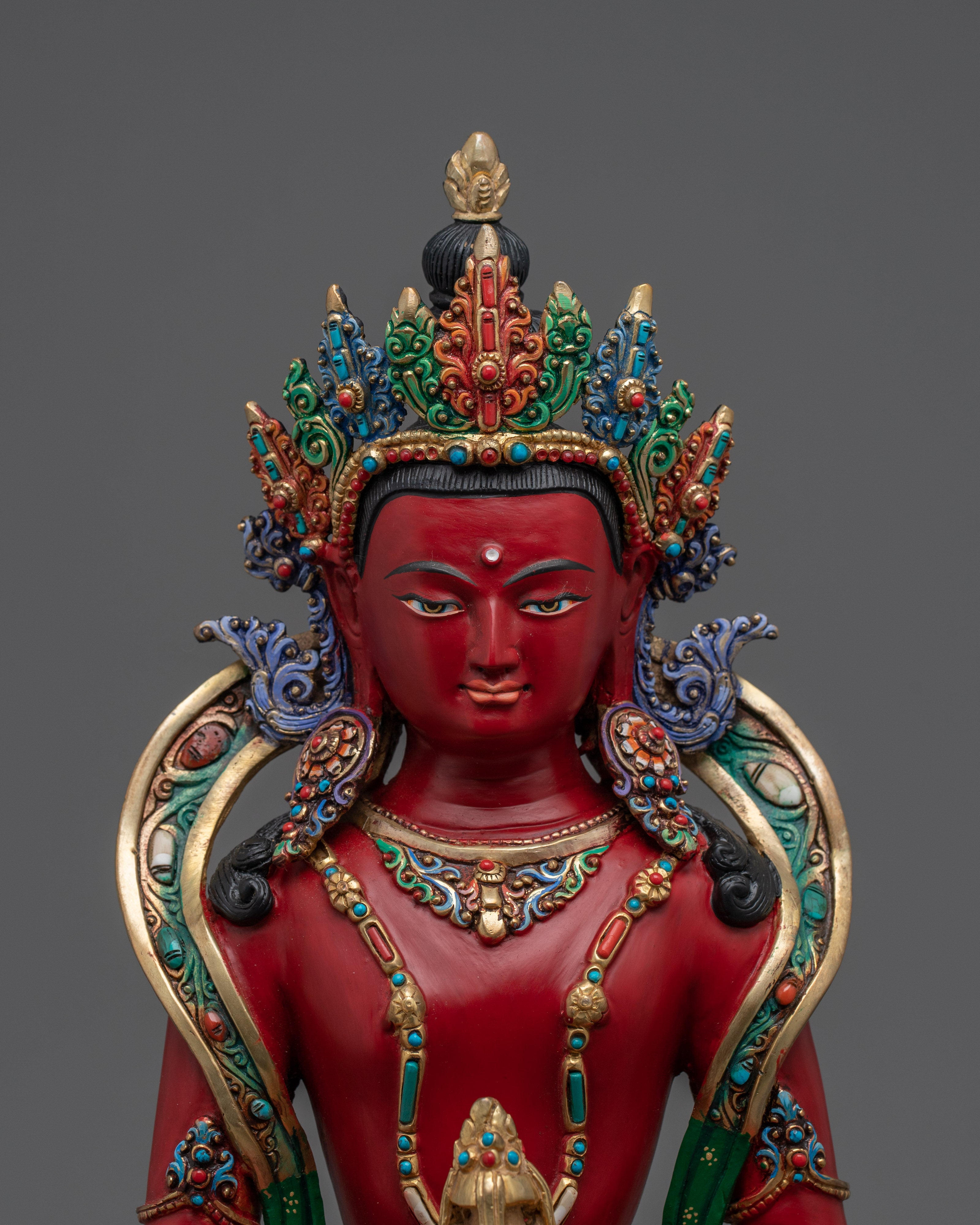 Amitayus Artwork, Buddha of Life | Handcrafted Tibetan Sculpture
